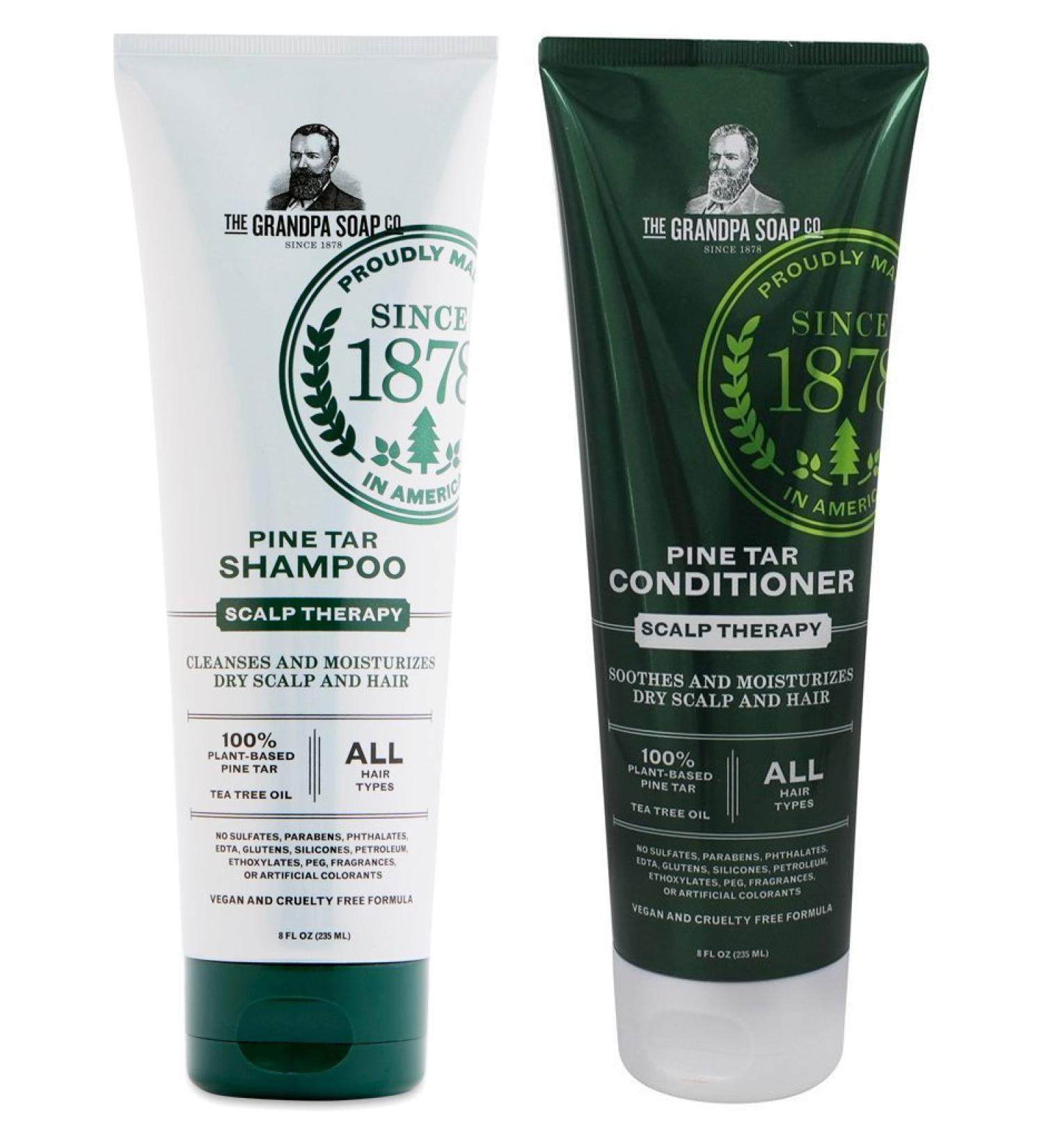 Grandpa's Tar Bundle: Pine Tar Shampoo 8oz. and Pine Tar Conditioner 8oz