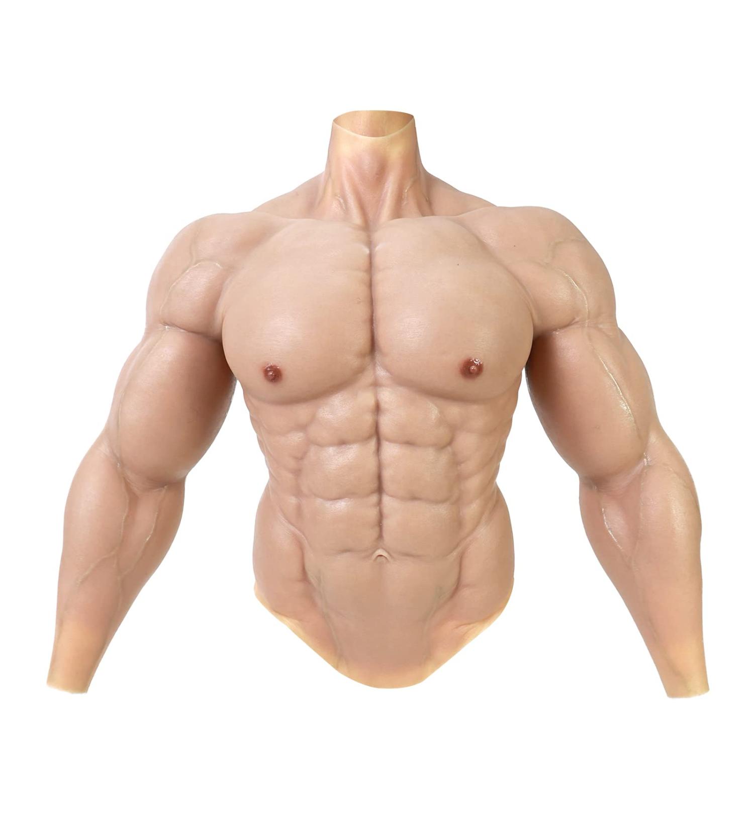 Buy Smitizen Silicone Muscle Suit for Men - Realistic Upper Body Cosplay Costume | Halloween & Carnival Ivory - Buy Online on GoSupps.com
