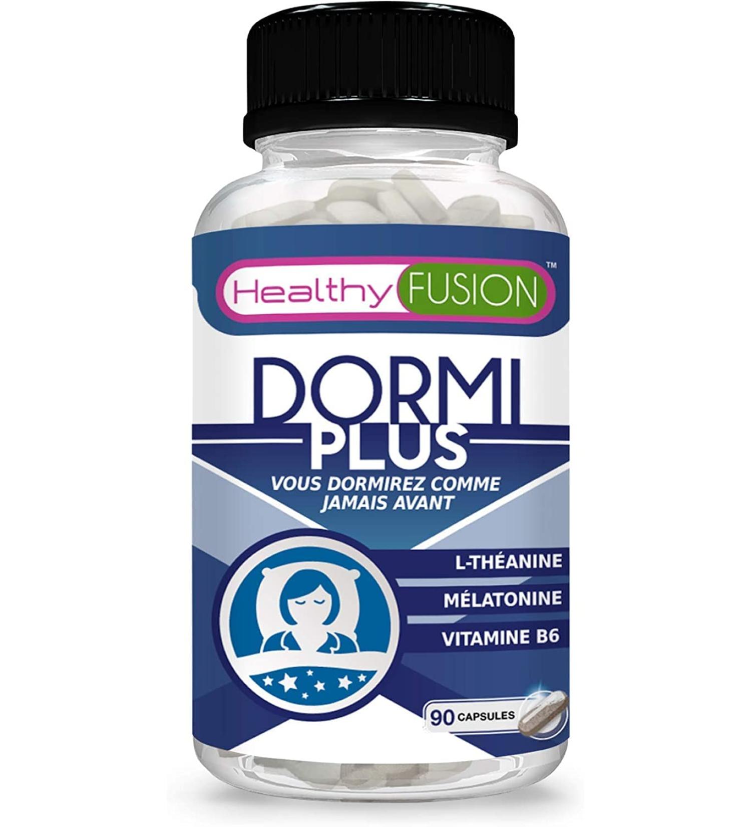 Healthy Fusion Sleep Plus | Get Fast Quality Sleep | Melatonin + Pure Valerian Passionflower Chamomile and L-Theanine | Eliminate Insomnia | 90 Capsules - Buy Online on GoSupps.com