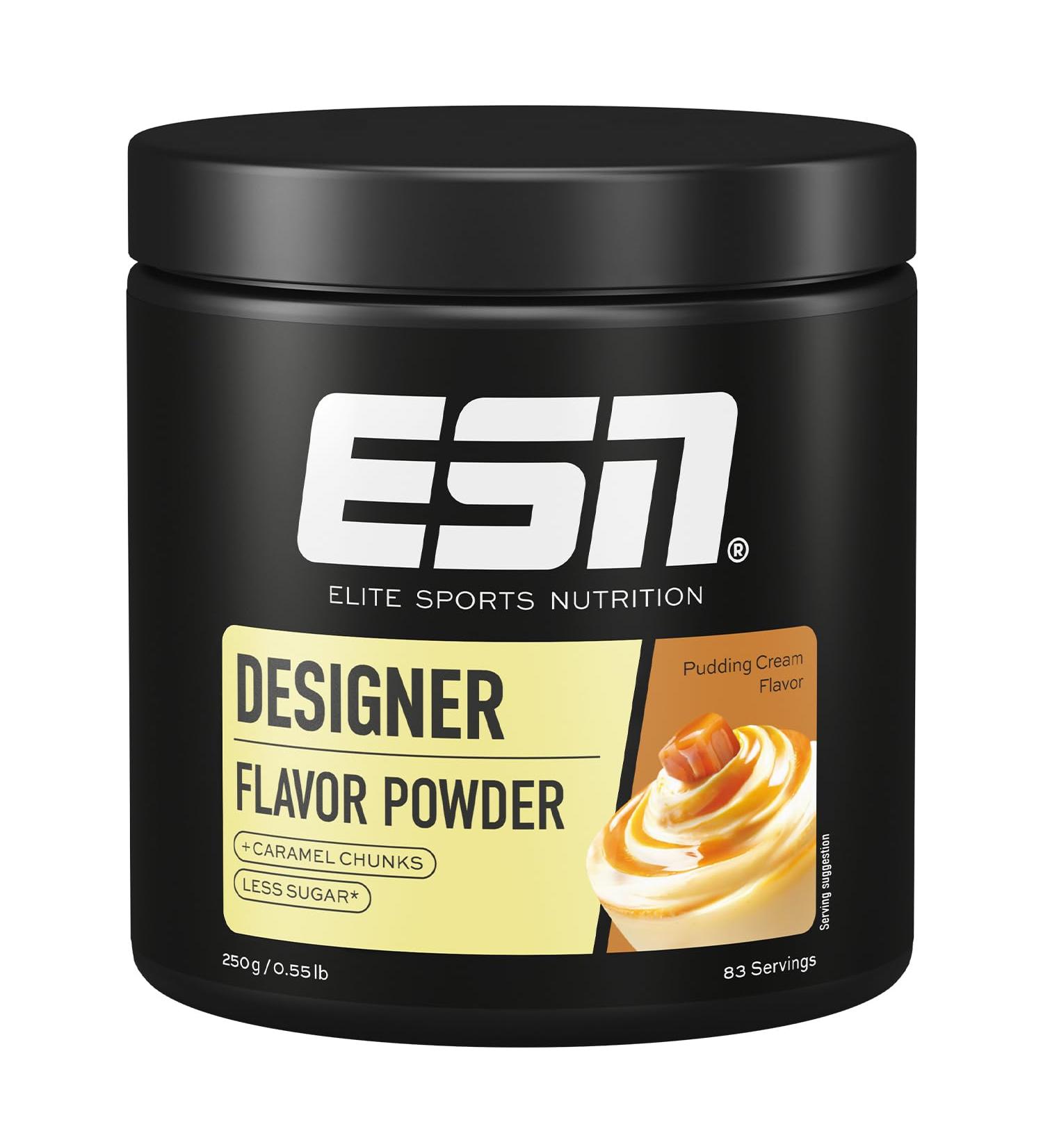 ESN Designer Flavor Powder Pudding Cream 250g - Low Sugar & Calorie Dessert Mix | Made in Germany - Buy Online on GoSupps.com