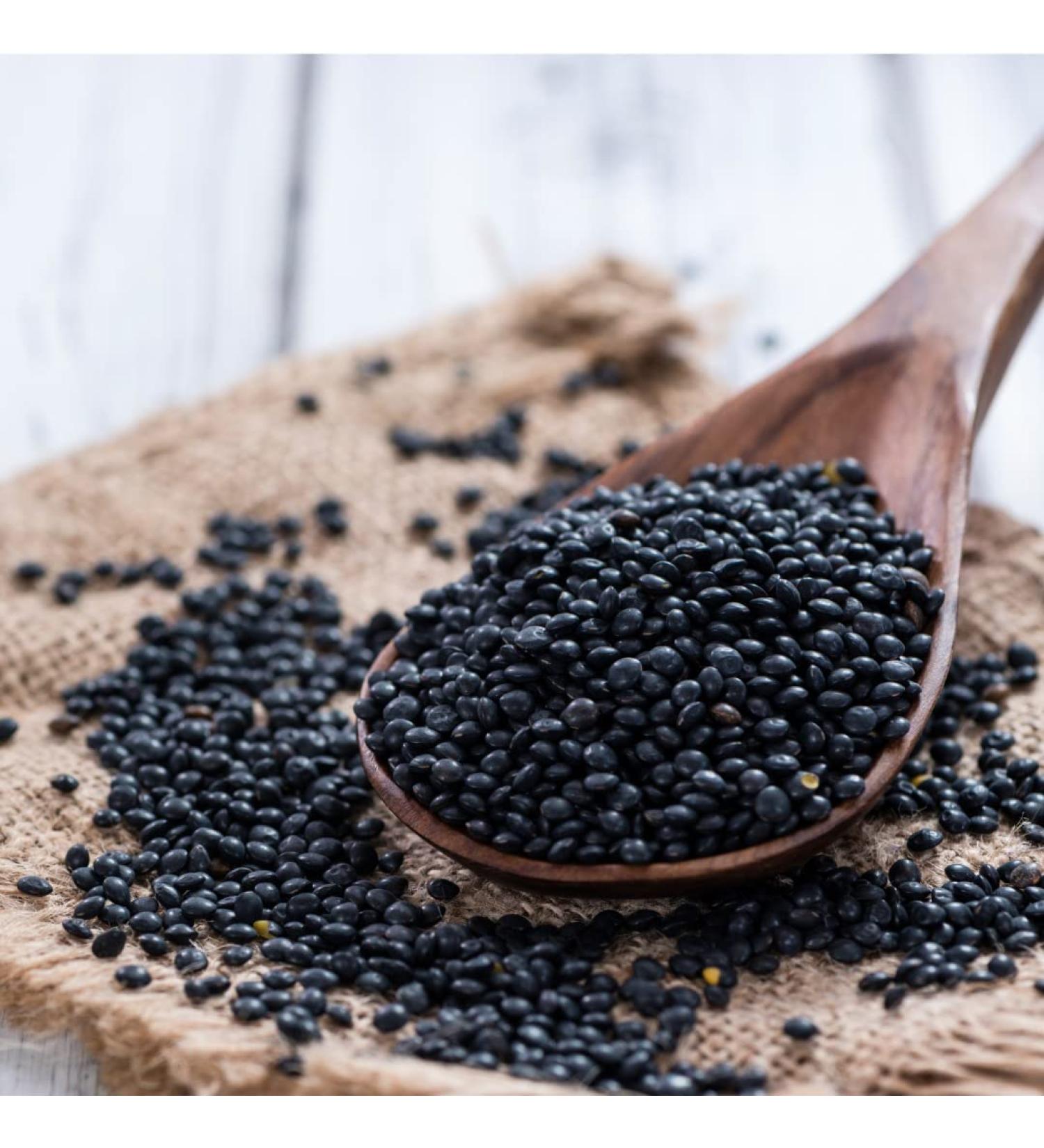 SoleilFOOD 5 kg black beluga lentils legumes protein source finest quality