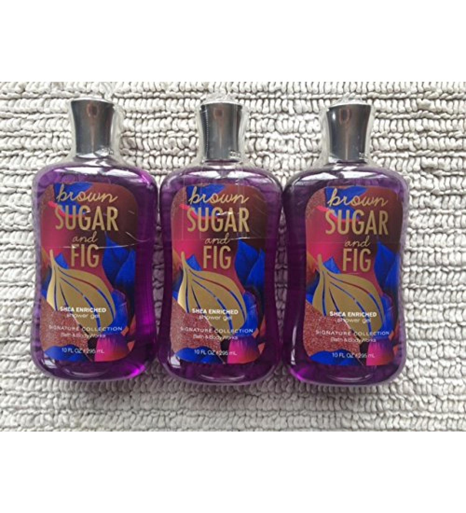 Bath & Body Works Brown Sugar and Fig Shower Gel 3 Pak Gift Set 10 FL OZ each