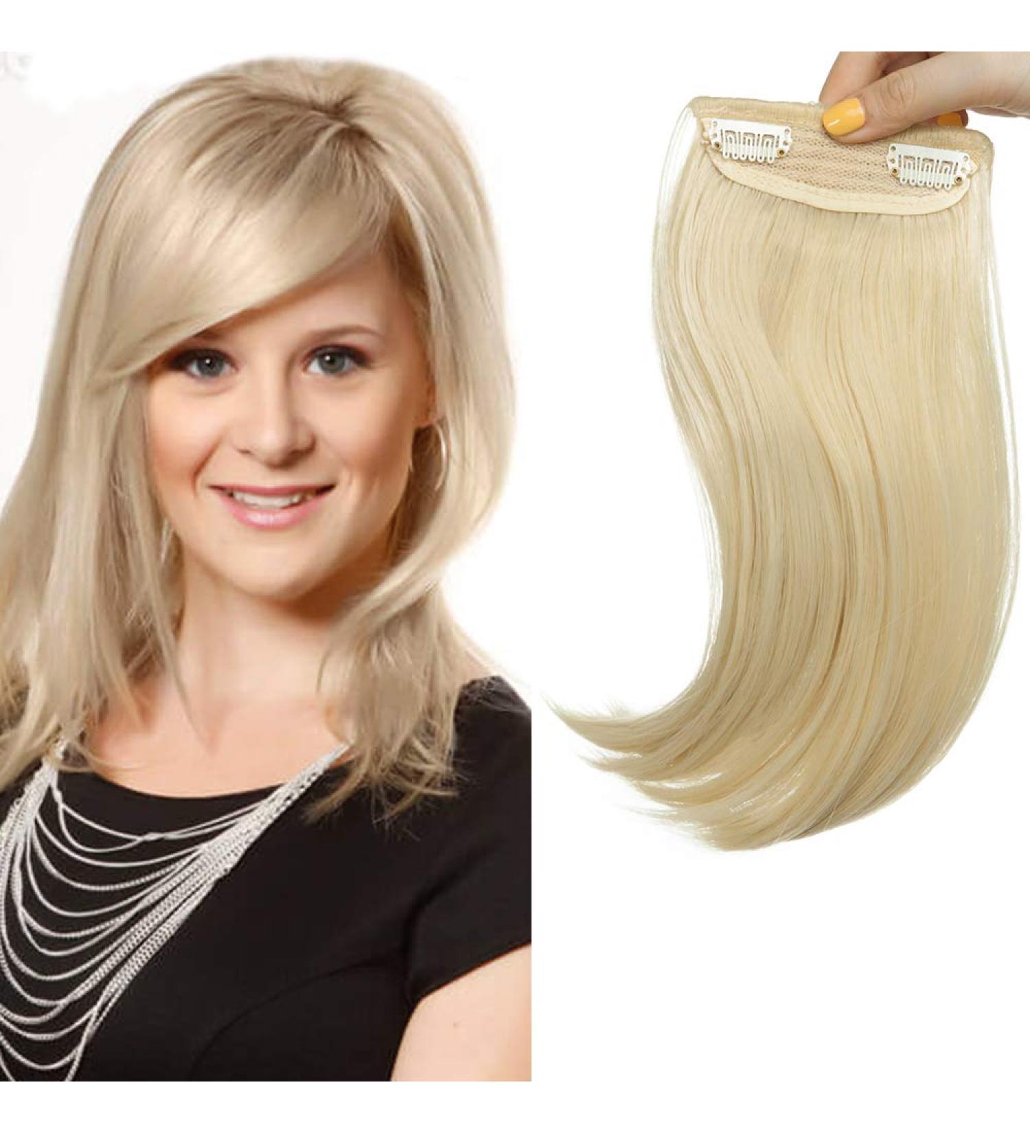 SEGO Pony Hairpiece - 2 Clips Fringe Bangs Extensions | Realistic Bleached Blonde One Piece Hair Extension for International Shipping - Buy Online on GoSupps.com