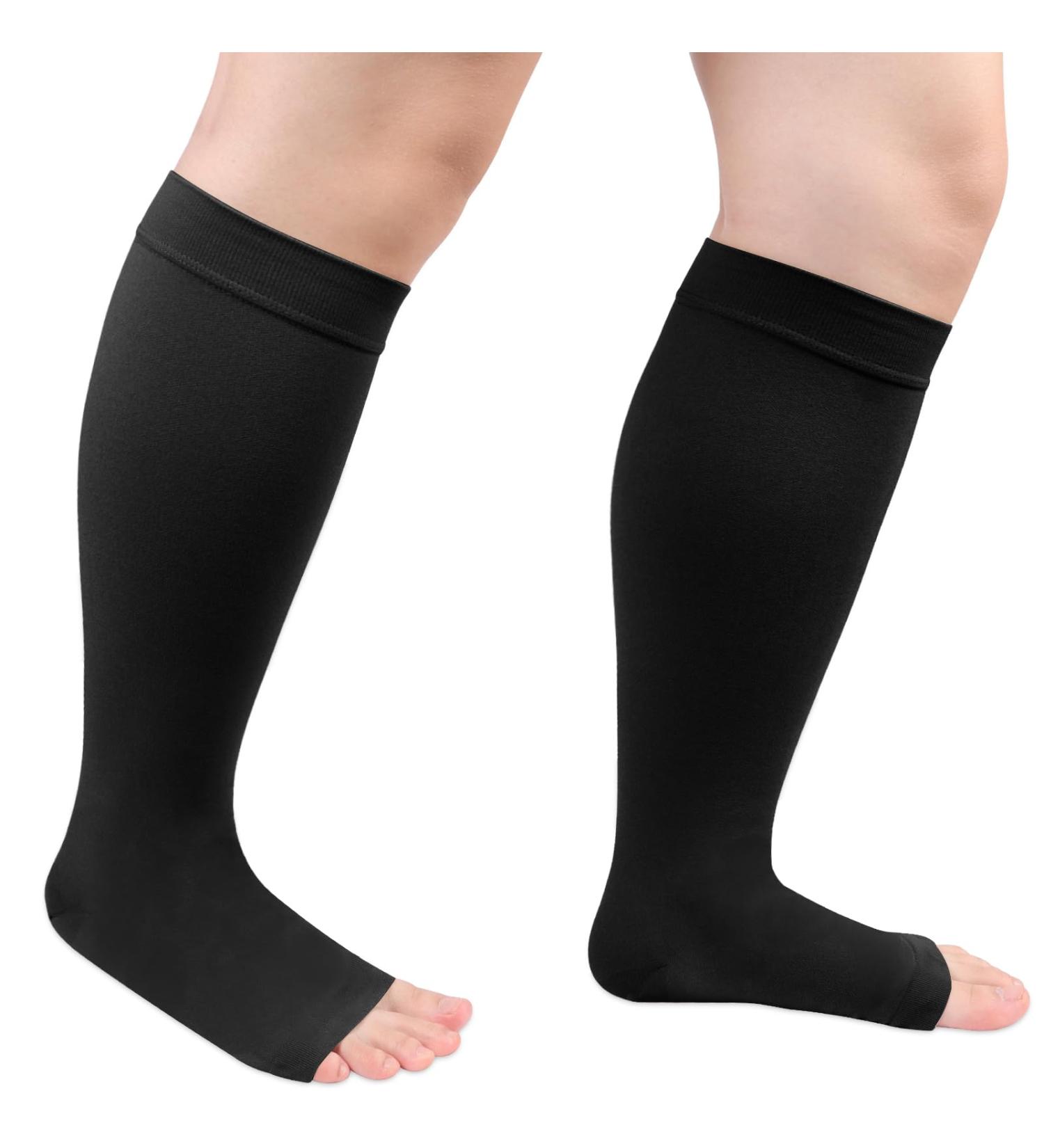 Buy Class 1 Compression Stockings for Men & Women - Medical Knee Socks for Thrombosis Varicose Vein Support & Open Toe Design - Worldwide Shipping Available - Buy Online on GoSupps.com