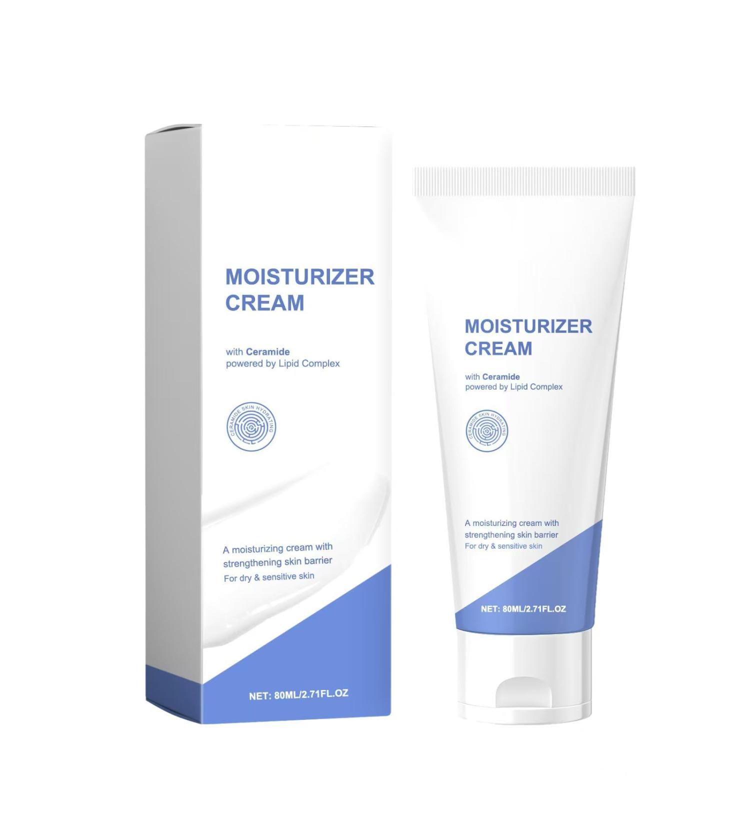 Daily Facial Moisturizer with Ceramides & Hyaluronic Acid - Natural Skin Barrier Repair for Dry & Sensitive Skin - Buy Online on GoSupps.com