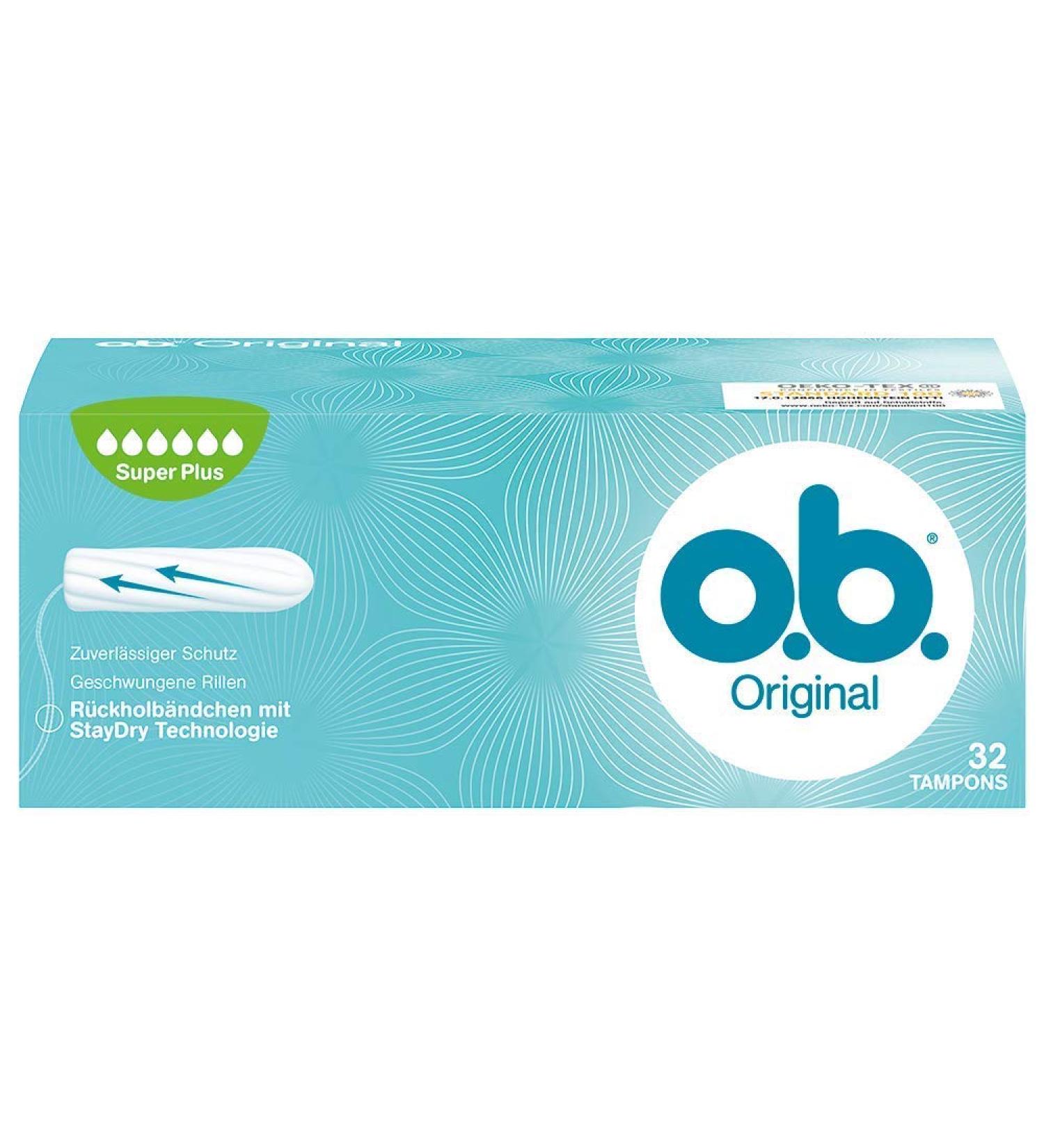 ob Original Tampons Super Plus pack of 6 (6 x 32 pieces)