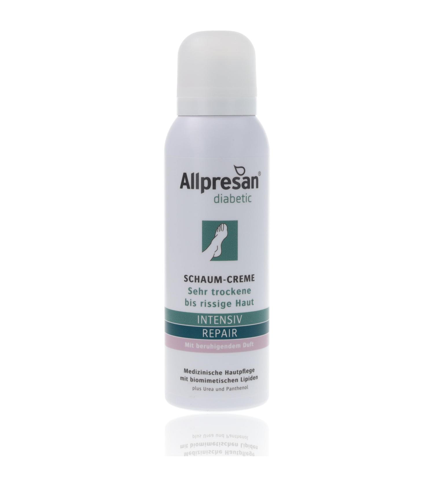 Allpresan diabetic Intensiv & Repair Schaum-Creme mit Urea bei sehr rissiger und trockener Haut 125 ml Cr me - Buy Online on GoSupps.com