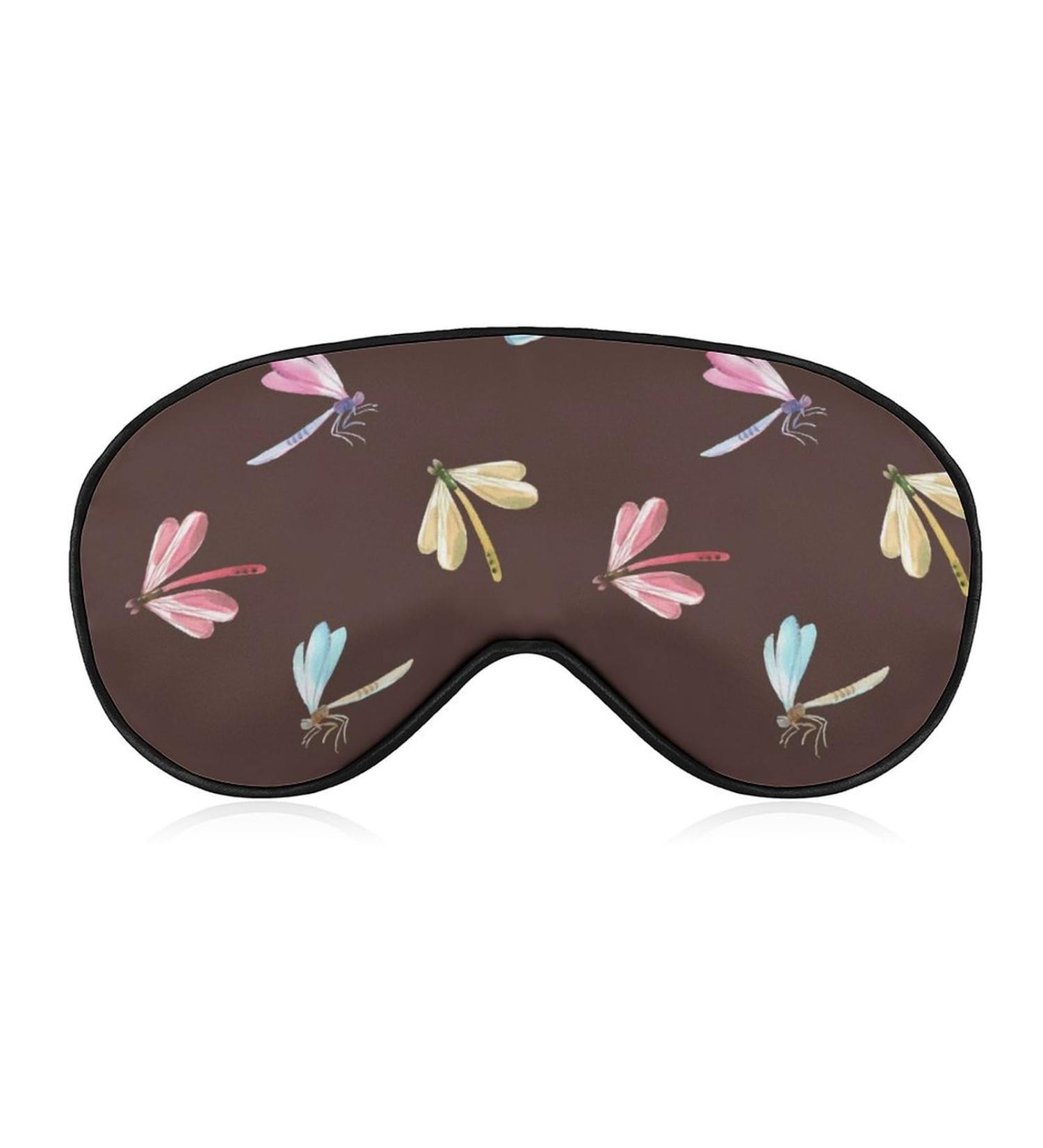 Watercolor Dragonfly Sleep Mask - Adjustable Strap, Block Light, Men & Women - Ideal for Sleeping, Travel, Nap - Cute Flying Design - Buy Online on GoSupps.com