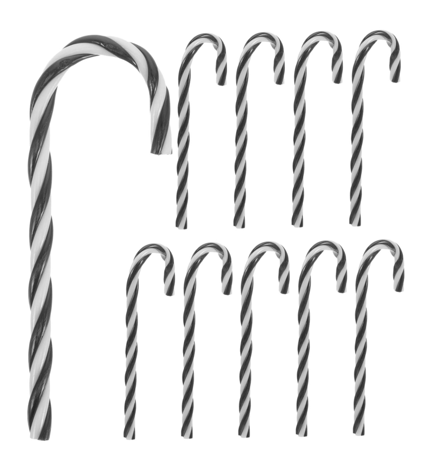 HOLIDYOYO 10pcs Candy Cane Set Canes for Tree Lollipops Large Candy Canes Edible Crutch Christmas Gold Plastic 12.00X4.50X0.70CM - Buy Online on GoSupps.com