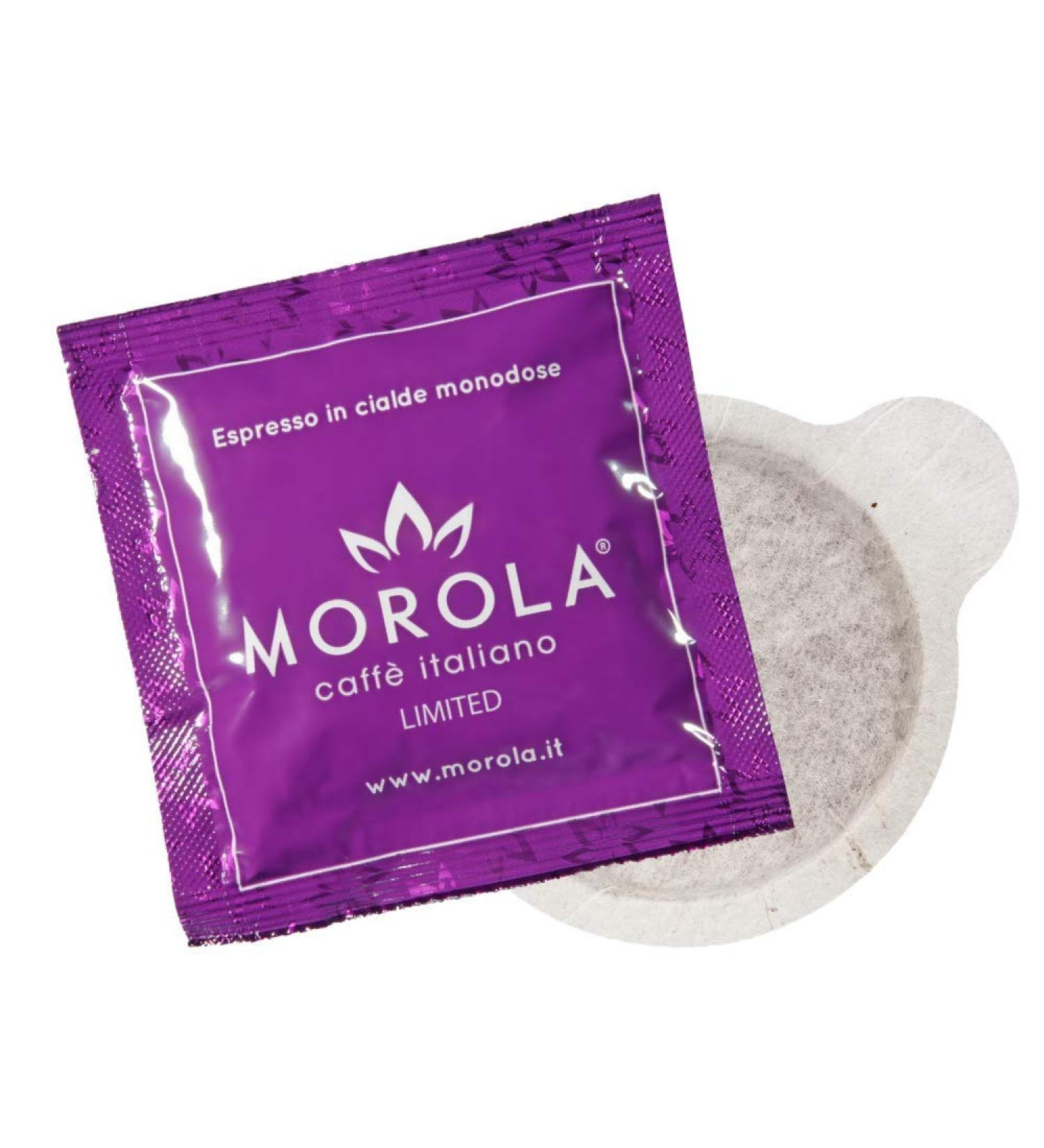 Morola Caff Italiano - Limited Edition Flavor Coffee Pods - ESE44 Biodegradable Pod Pack - Blend of 85% Arabica and 15% Robusta - Made in Italy (50 Pods) - Buy Online on GoSupps.com