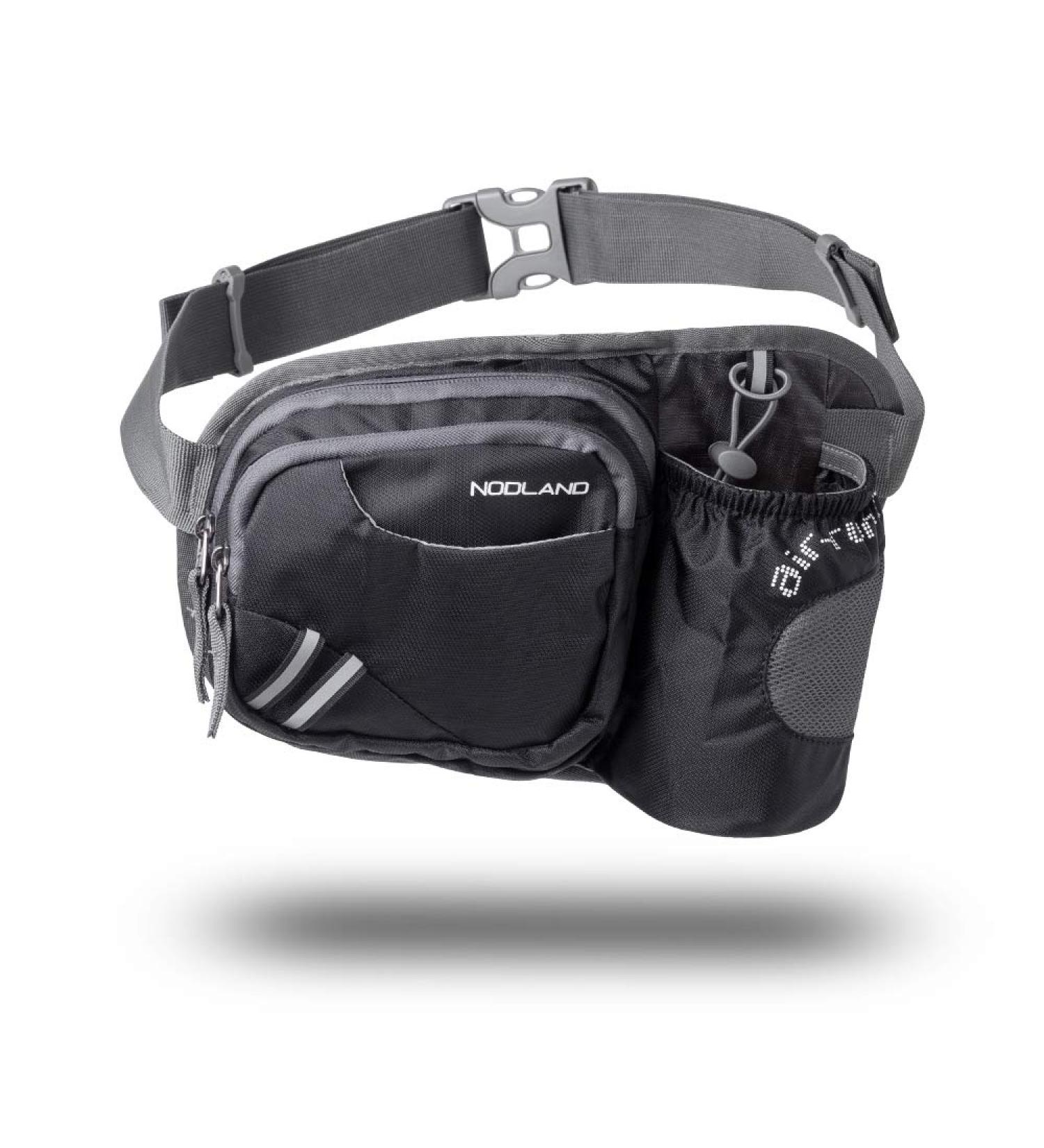 Sharkborough NODLAND Running Belt Hydration Waist Pack with Water Bottle Holder - Men Women Waist Pouch Fanny Bag - Buy Online on GoSupps.com