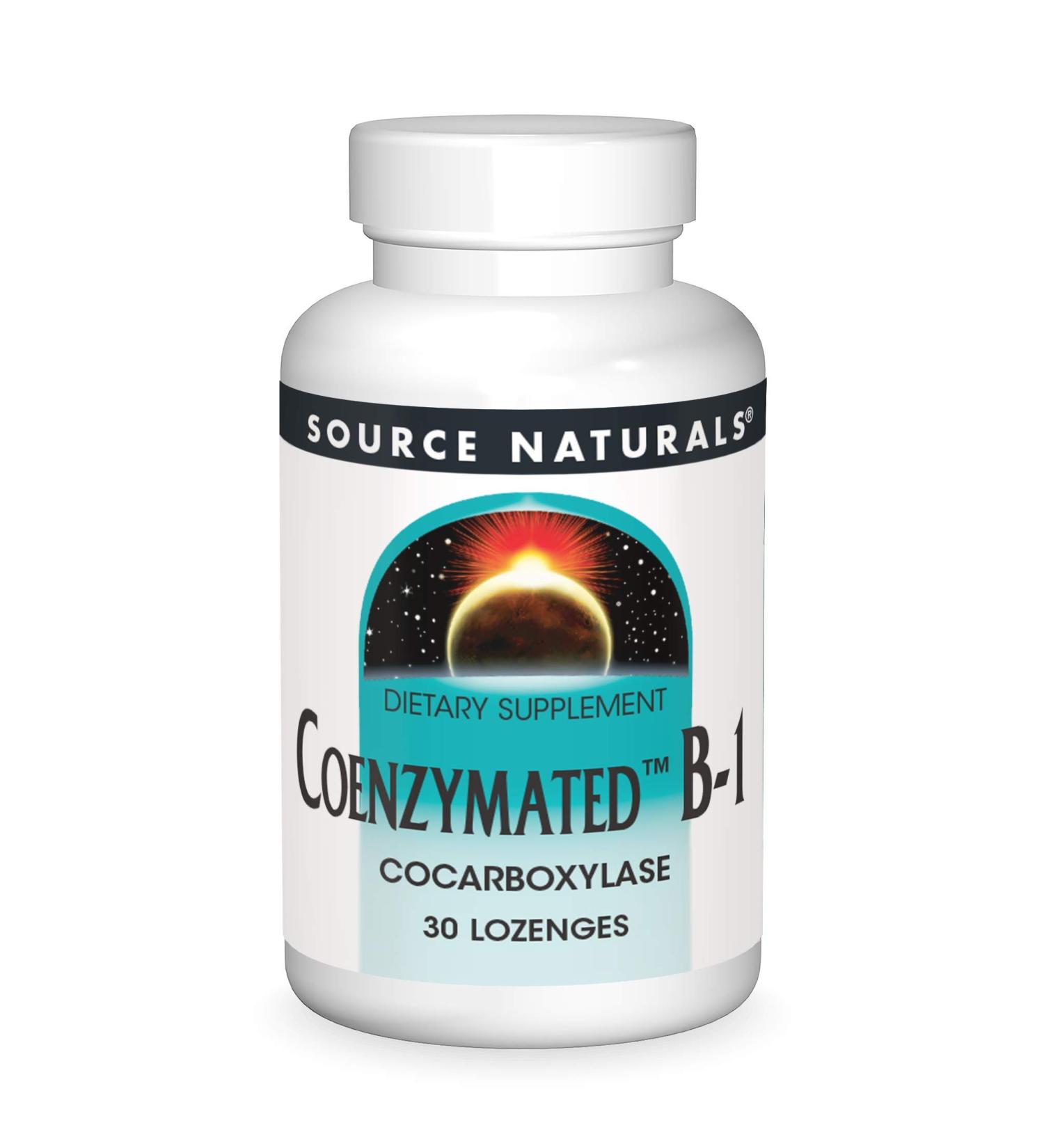 Source Naturals Coenzymated B-1 Lozenges - 60 Count | Premium Vitamin B1 Supplement for Energy & Metabolism - Buy Online on GoSupps.com