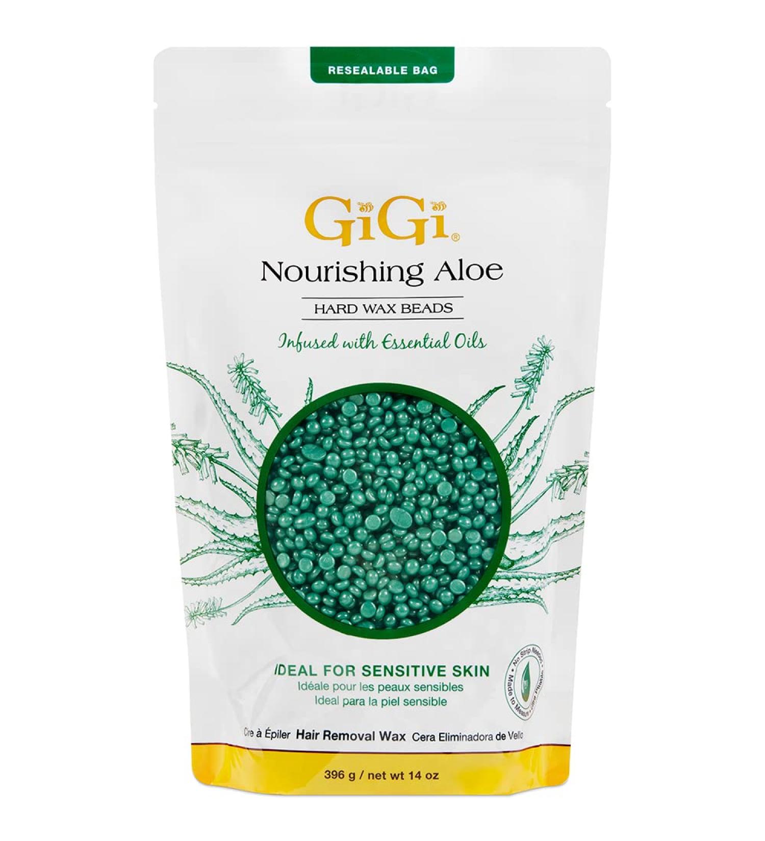 GiGi Nourishing Aloe Hard Wax Beads 14 oz - Hair Removal Formula - Buy Online on GoSupps.com
