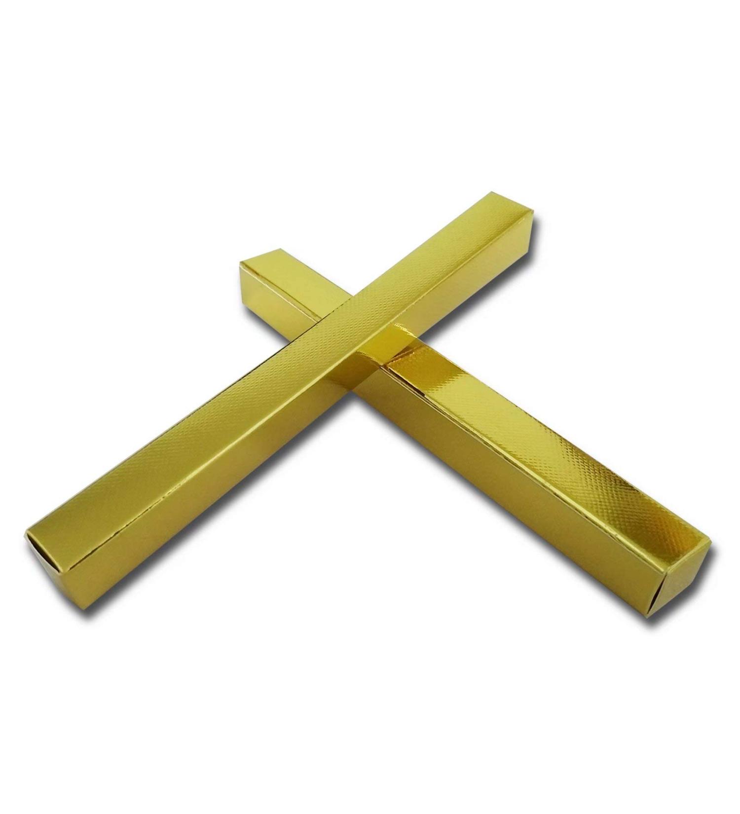 ANZKA 50 Pcs Golden Scale Nail Oil & Eyeliner Twist Pen Boxes - 5.7x0.63 Inch - Buy Online on GoSupps.com