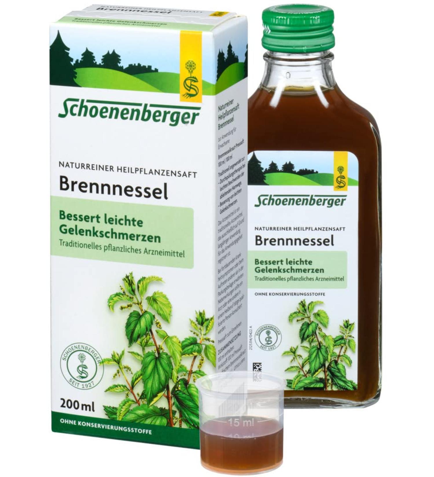 Schoenenberger Nettle pure organic medicinal plant juice (6 x 200 ml)