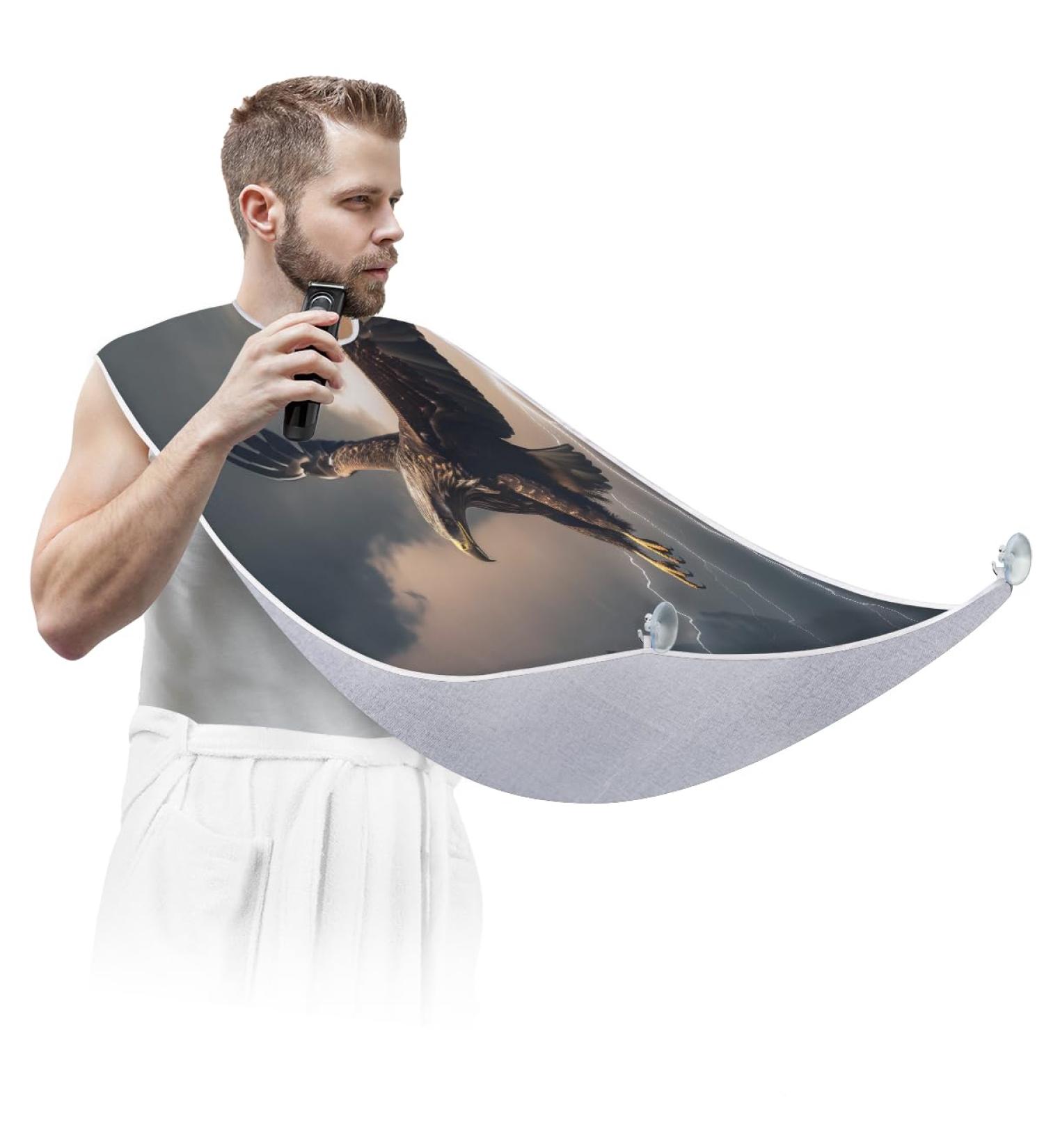 Lightning Beard Bib Apron - Ultimate Beard Hair Catcher for Men | Ideal Father s Day & Christmas Gift for Dad & Husband - Buy Online on GoSupps.com
