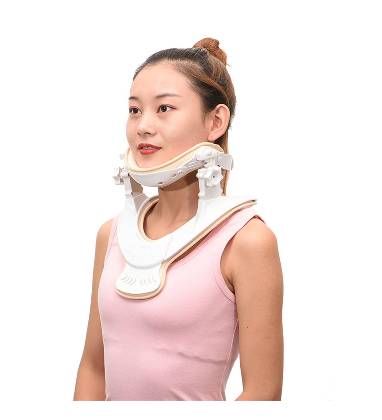 SIBEG Adjustable Spinal Cervical Traction Device Neck Brace Collar Cervical Collar Neck Brace Stretcher Collar for Travel and Home Improve Spinal Alignment - Buy Online on GoSupps.com