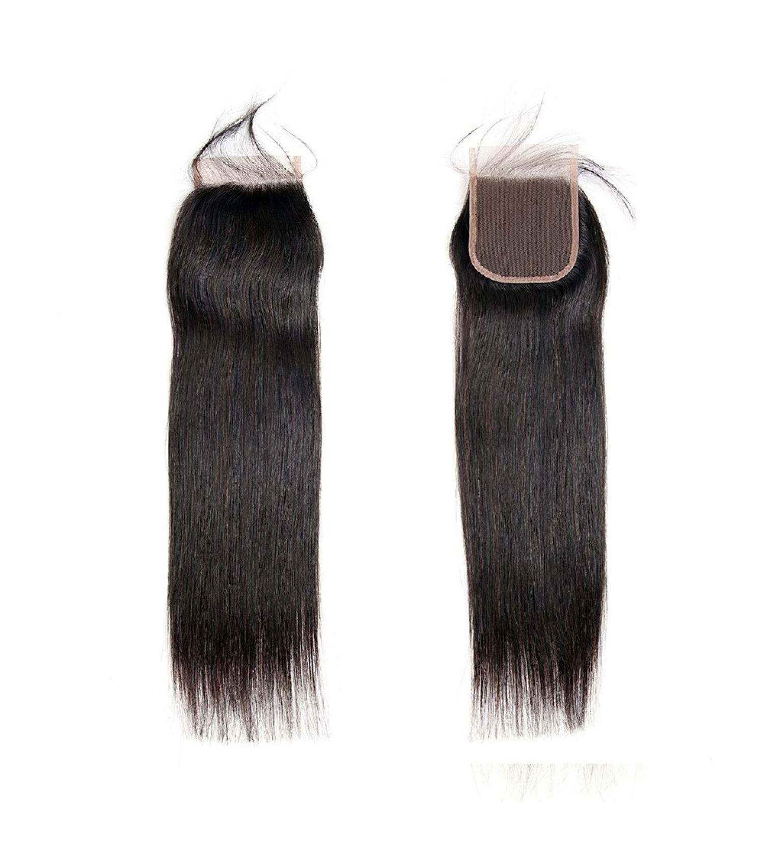 Buy Mila Real Hair Lace Closure (4x4) - Free Part Glow Brazilian Virgin Remy Hair - Natural Black 16/40cm - Premium Quality Human Hair Closure - Buy Online on GoSupps.com