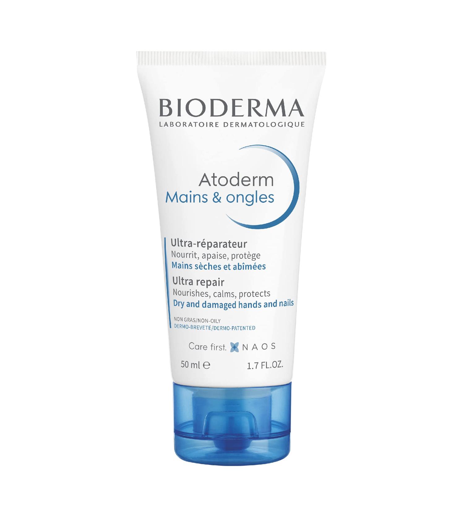 Bioderma Atoderm Hands and Nails Cream 1.7 Fl Oz - Nourishing Hand Cream for Sensitive Dry Skin - Buy Online on GoSupps.com