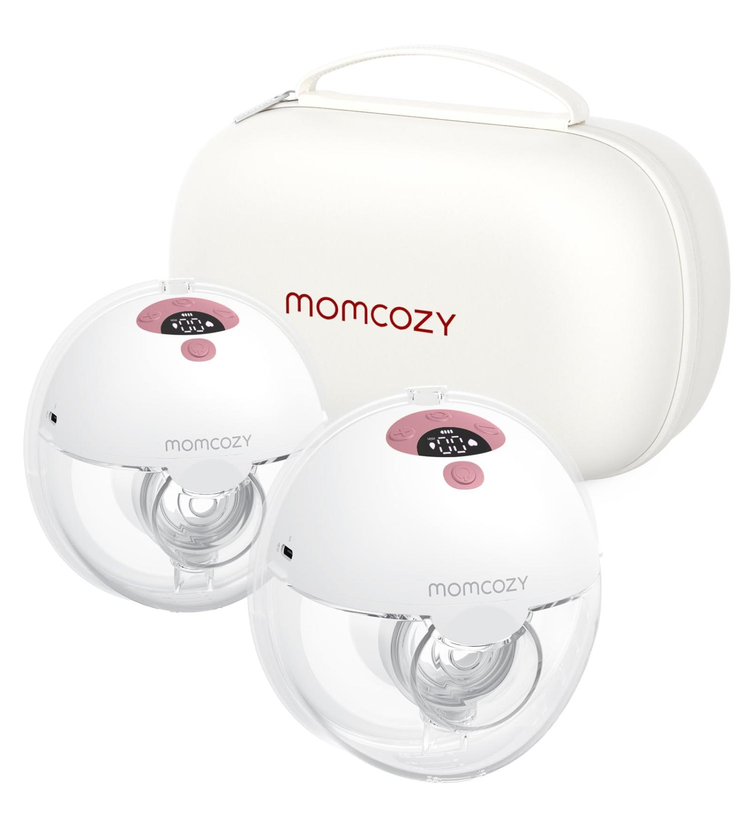 Momcozy M5 Hands Free Wearable Breast Pump - Electric & Portable Double-Sealed Flange with 3 Modes, 9 Levels - 24mm (2 Red) - Buy Online on GoSupps.com