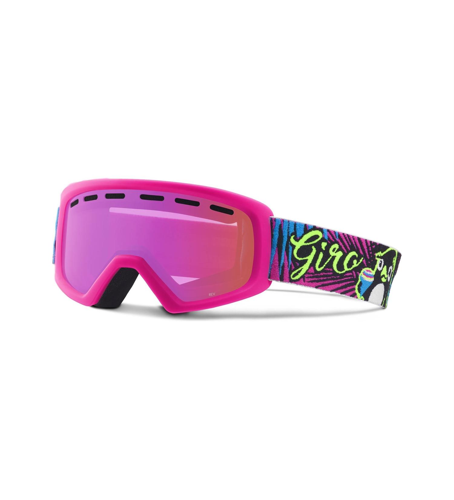 Giro Unisex Rev Ski & Snowboard Goggles - One Size Penguin Pop/Amber Pink Lens | International Shipping Available - Buy Online on GoSupps.com