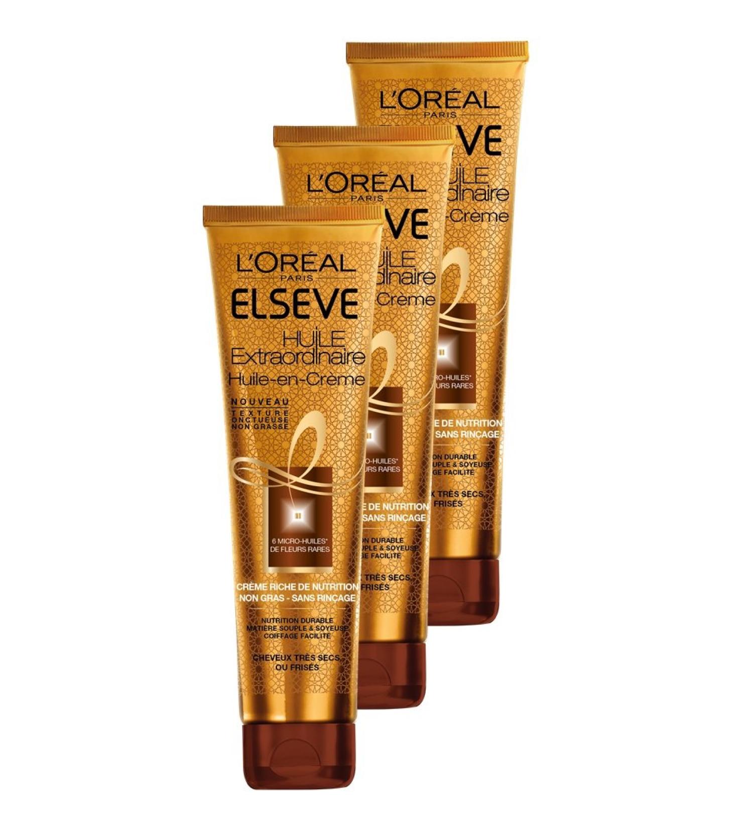Buy Els ve L'Or al Paris Hair Oil Huile-en-Cr me Leave-In - 150ml for Very Dry & Styled Hair (3 Pieces) | International Shipping - Buy Online on GoSupps.com