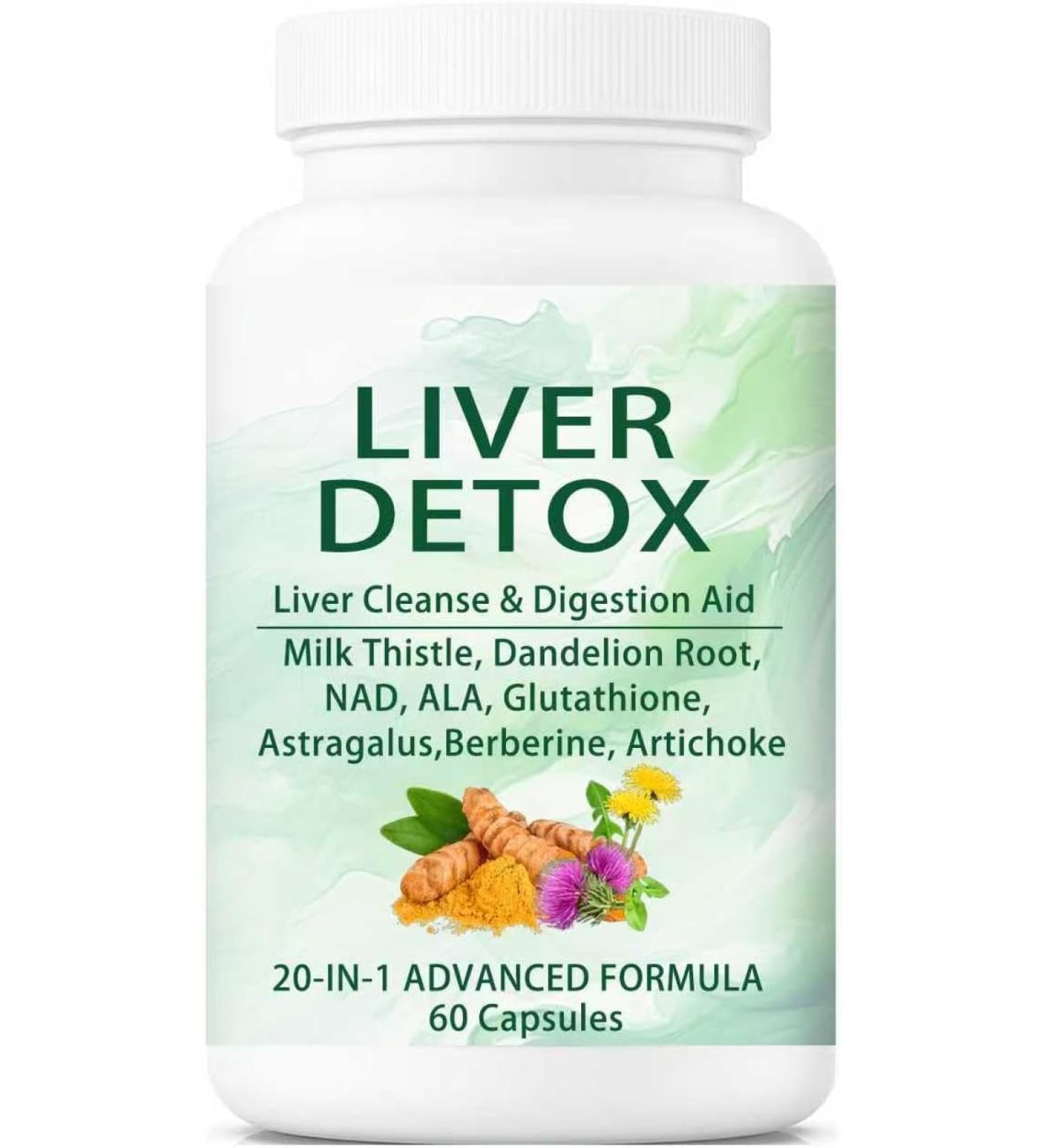 NutraPure Liver Cleanse Detox & Repair Capsules 20-in-1 Liver Detox Supplement with Dandelion Root Turmeric Milk Thistle Artichoke Leaf for Liver Cleanse & Digestion Aid Health 60 Capsules - Buy Online on GoSupps.com