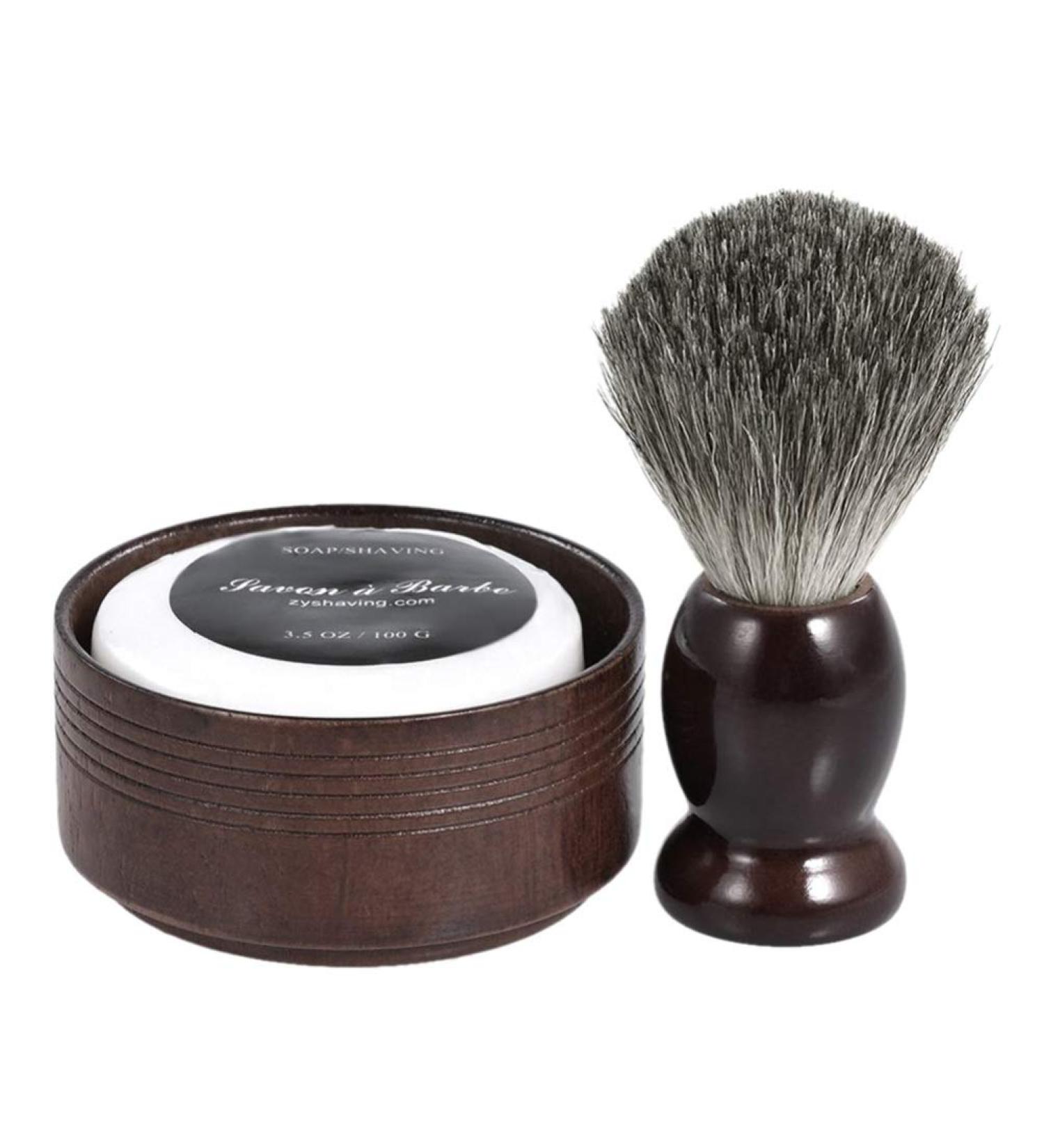 Frcolor Men's Hair Shaving Brush Set - Wooden Cup Bowl Soap Razor Accessories | Premium Shaving Kit for Barber & Home Use - Buy Online on GoSupps.com