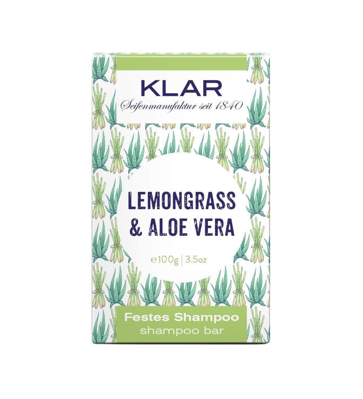  Klar Seifen Solid Shampoo "Lemongrass and Aloe Vera" - Light Silk - Buy Online on GoSupps.com