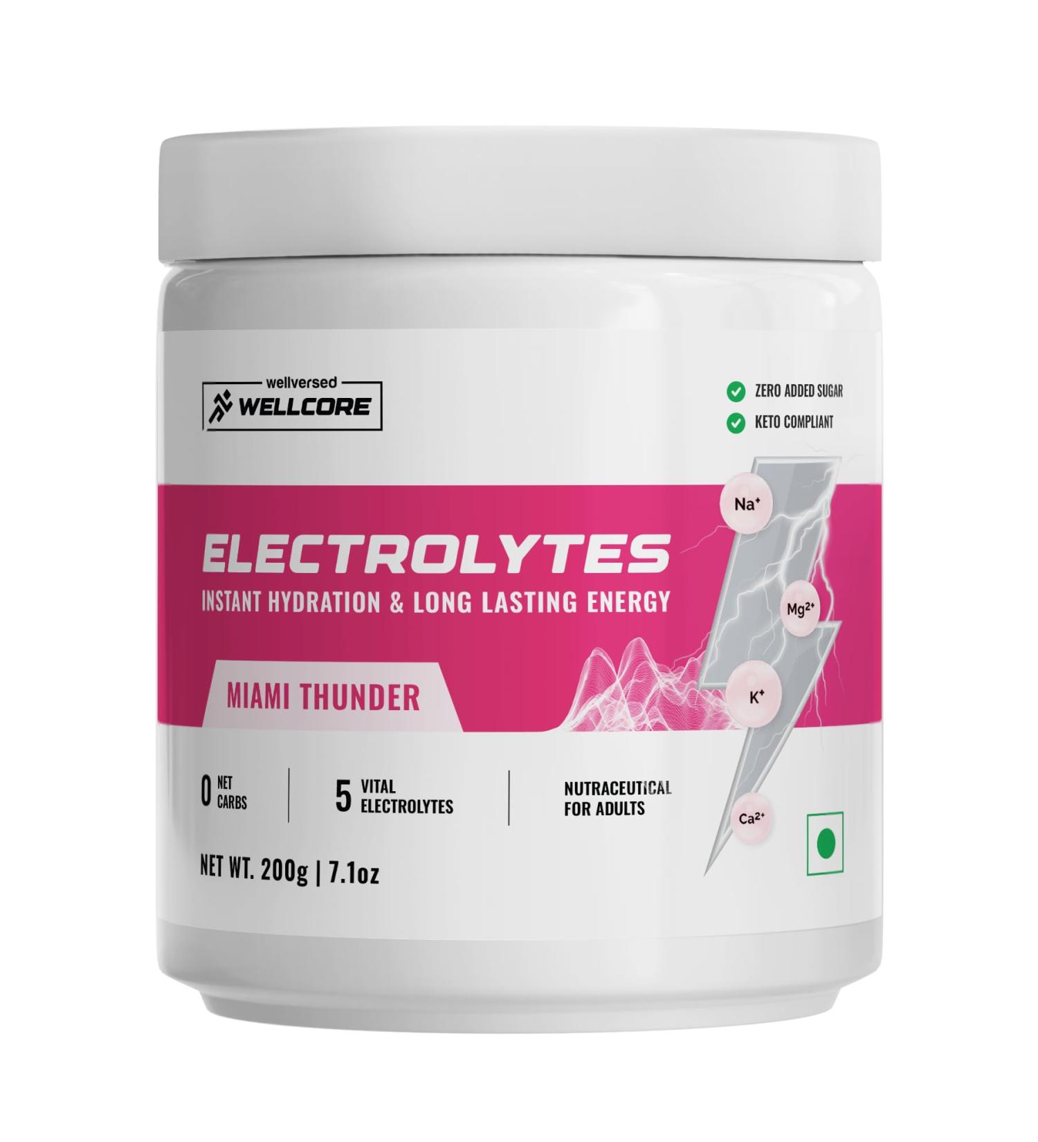 Buy Miami Thunder Electrolyte Drink - 40 Servings Sugar Free 5 Vital Electrolytes International Shipping Available - Buy Online on GoSupps.com