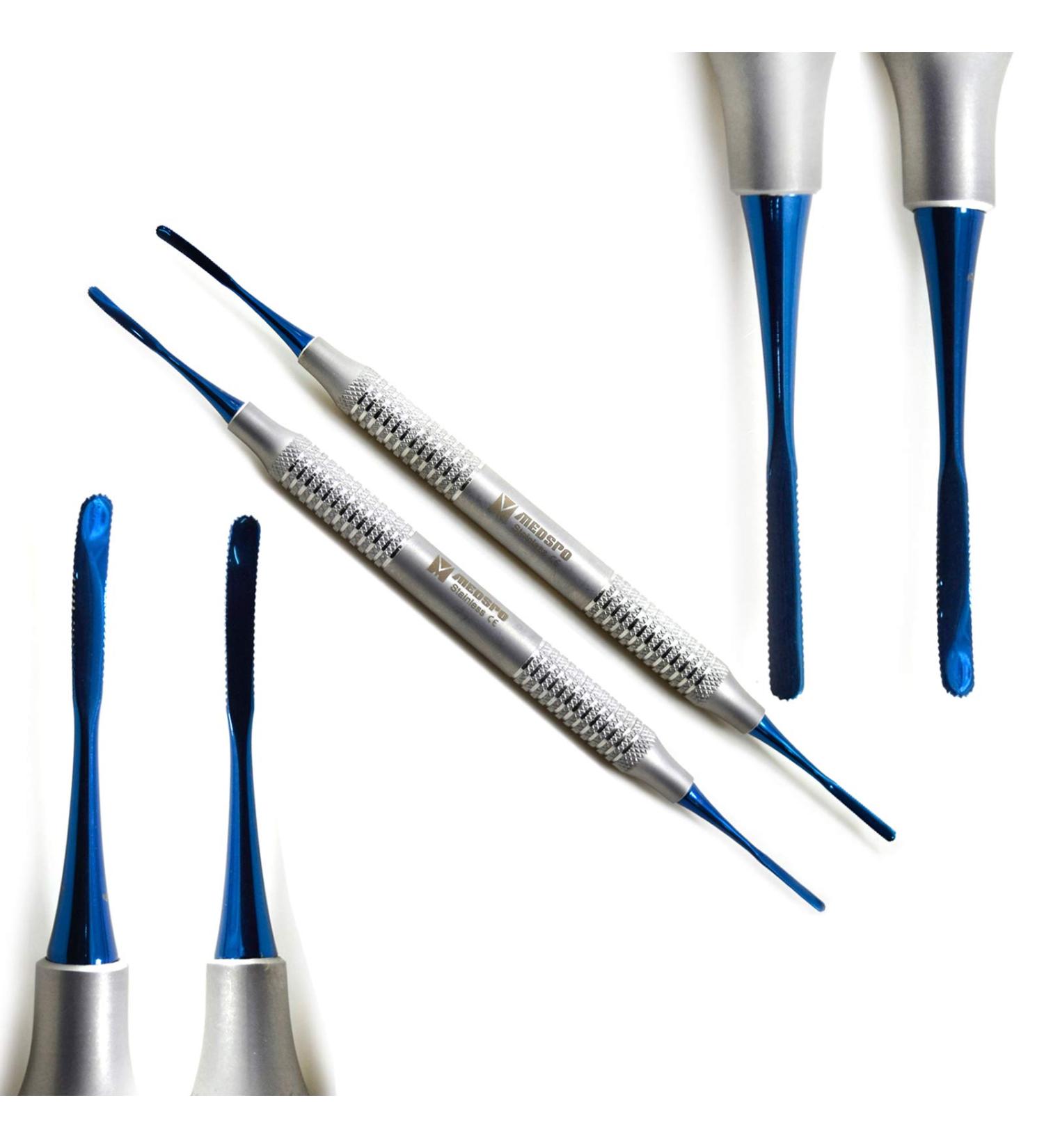 Professional Dental Instruments Set - Osteotome Periotome Luxating Elevator Titanium Coated Tips for Implant & Root Extraction - International Shipping Available - Buy Online on GoSupps.com