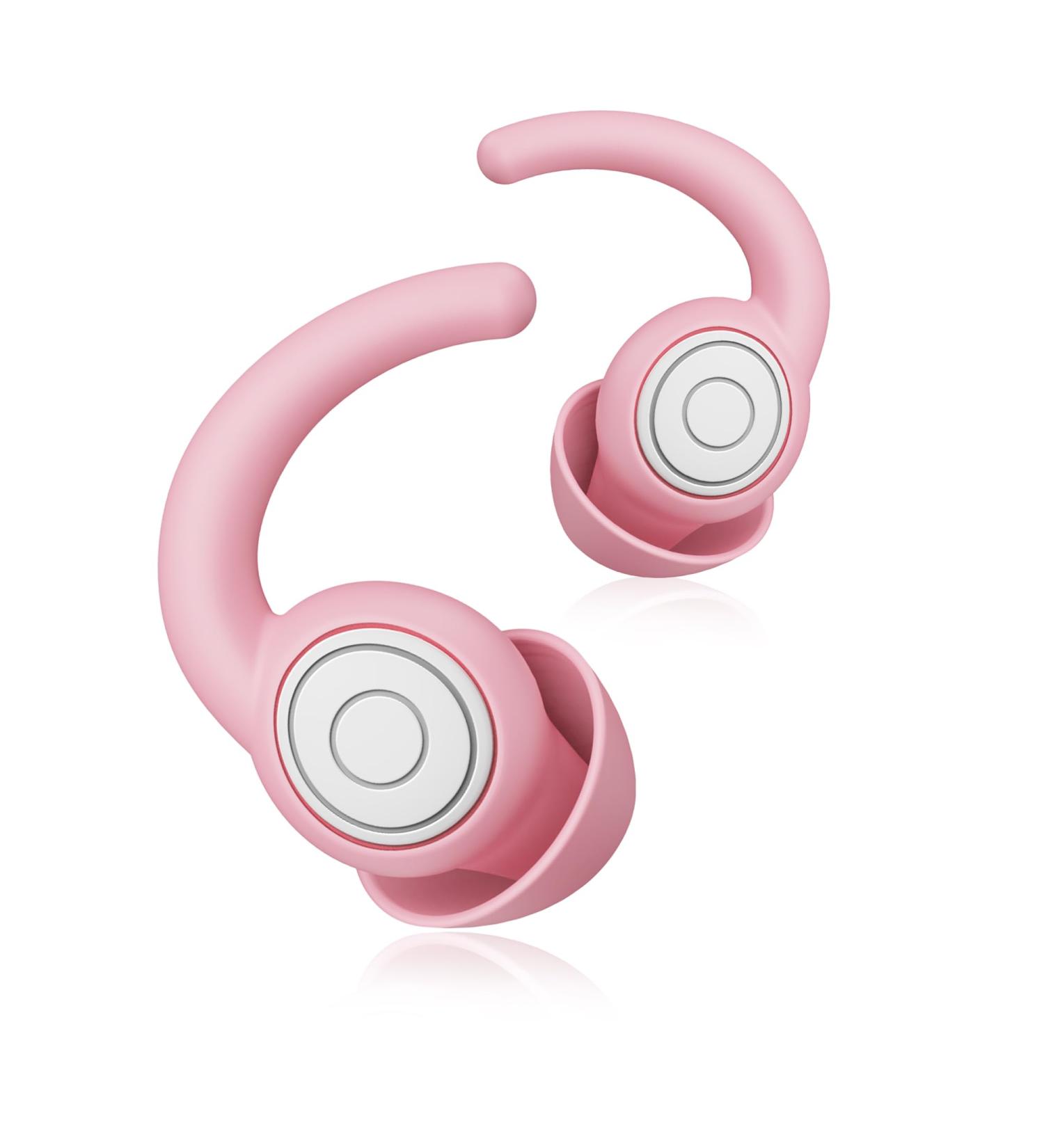 Premium Ear Plugs for Sleeping - 38dB Noise Cancelling Silicone Earplugs | 2 Pairs for Sleep Travel and Concerts (Pink - Buy Online on GoSupps.com