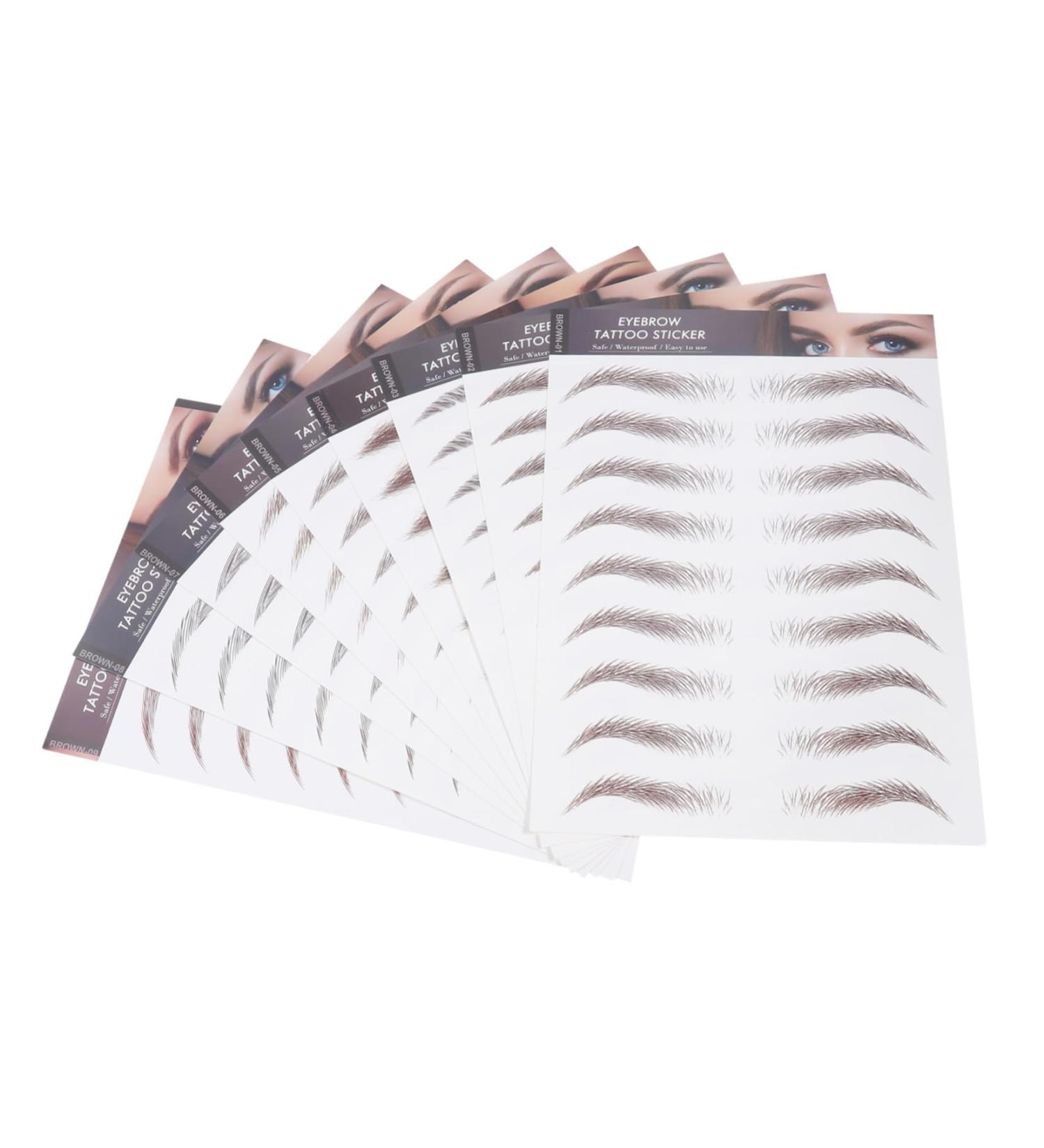 Buy Housoutil Eyebrow Transfer Stickers - 9 Sheets 4D & 6D Makeup Tools for Perfect Brow Shaping | International Shipping Available - Buy Online on GoSupps.com
