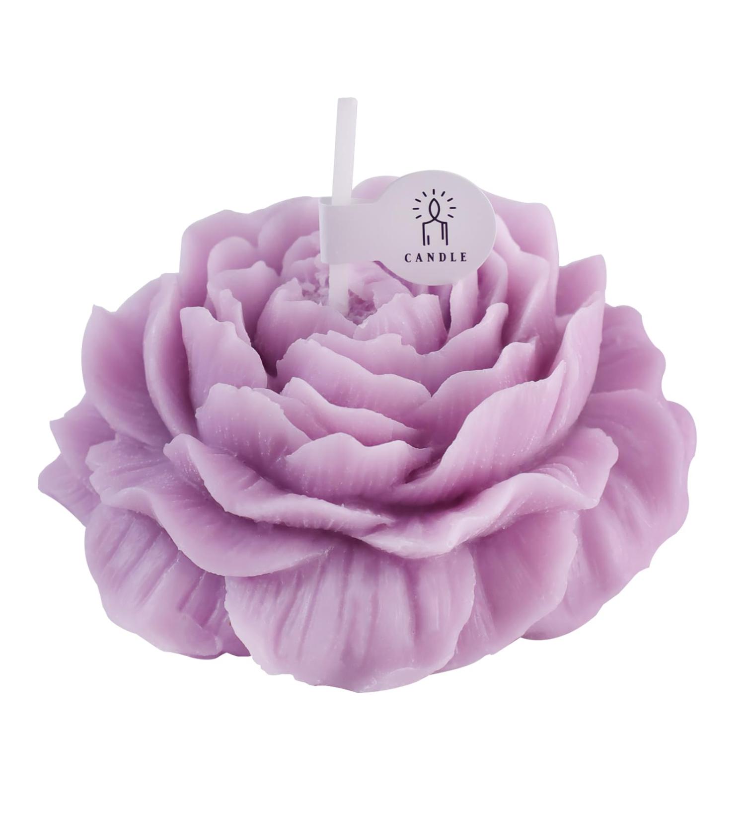Aromatherapy Candles - Purple Peony Flower Shape Vanilla & Lavender Soy Candle - Perfect Mother's Day Gift - Buy Online on GoSupps.com