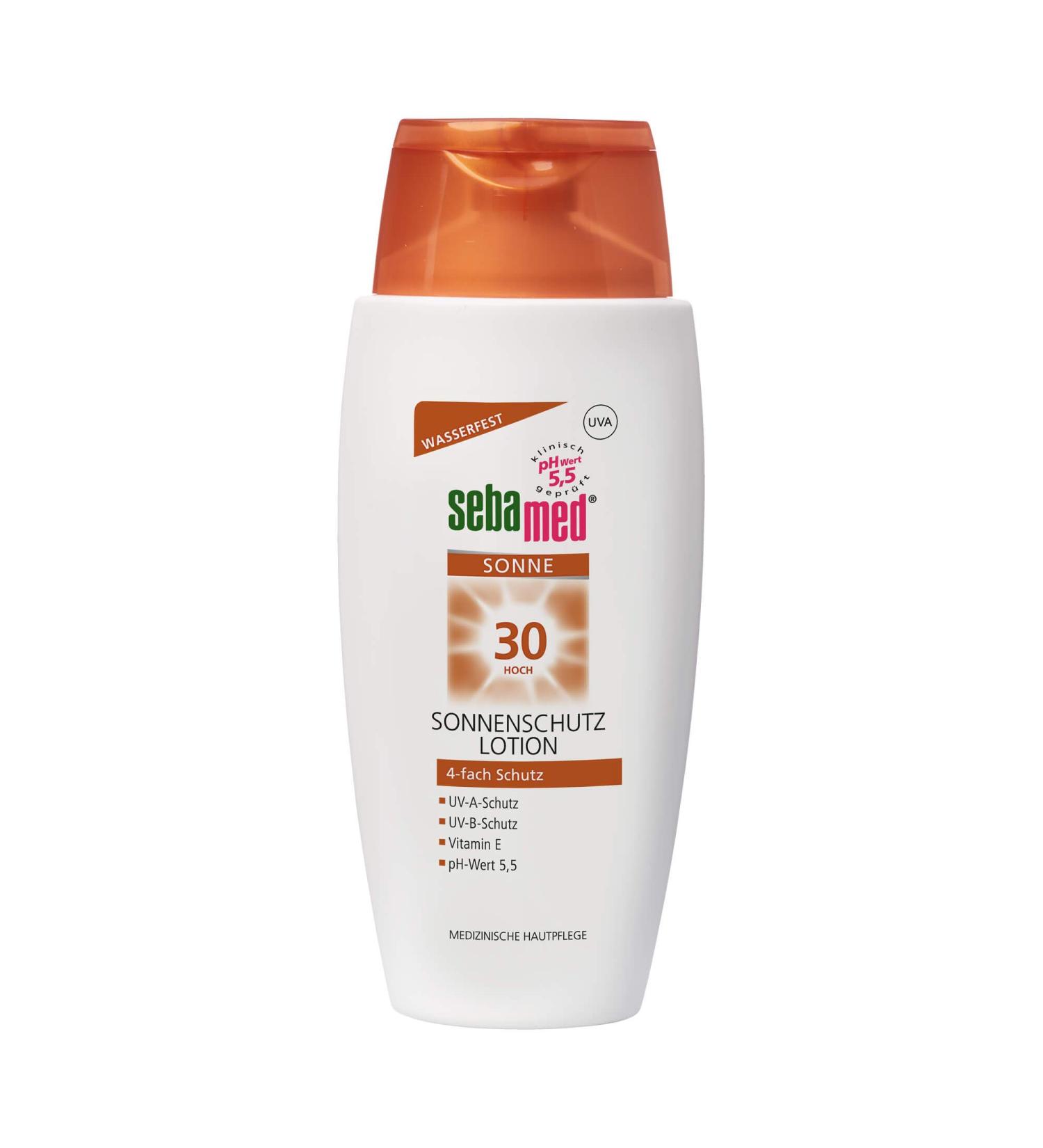 SEBAMED Sebamed Sun lotion with sun protection factor 30 daily waterproof sun protection with pH 5.5 for the body made in Germany microplastic free 150 ml