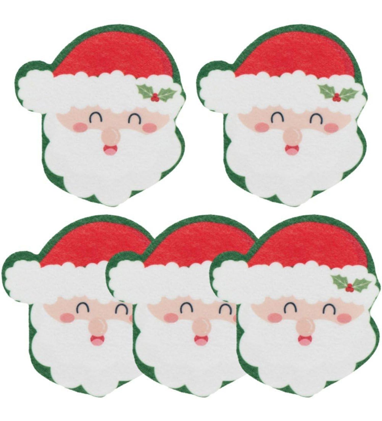 5pcs/Set Santa Claus Christmas Tree Christmas Stockings Shape Cleaning Sponge Rubs Reusable Sponge Cleaning Supplies White 4.33*4.13inch - Buy Online on GoSupps.com