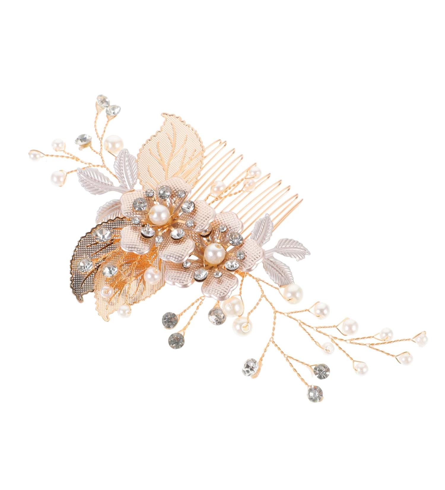 WOFASHPURET Hair Comb Rhinestone Tiara Headband Birthday Headpiece Hair Styling Accessories Aesthetic Hair Accessories Wedding Headdresss Flower Clips Bride Hair Piece Hanfu Alloy - Buy Online on GoSupps.com