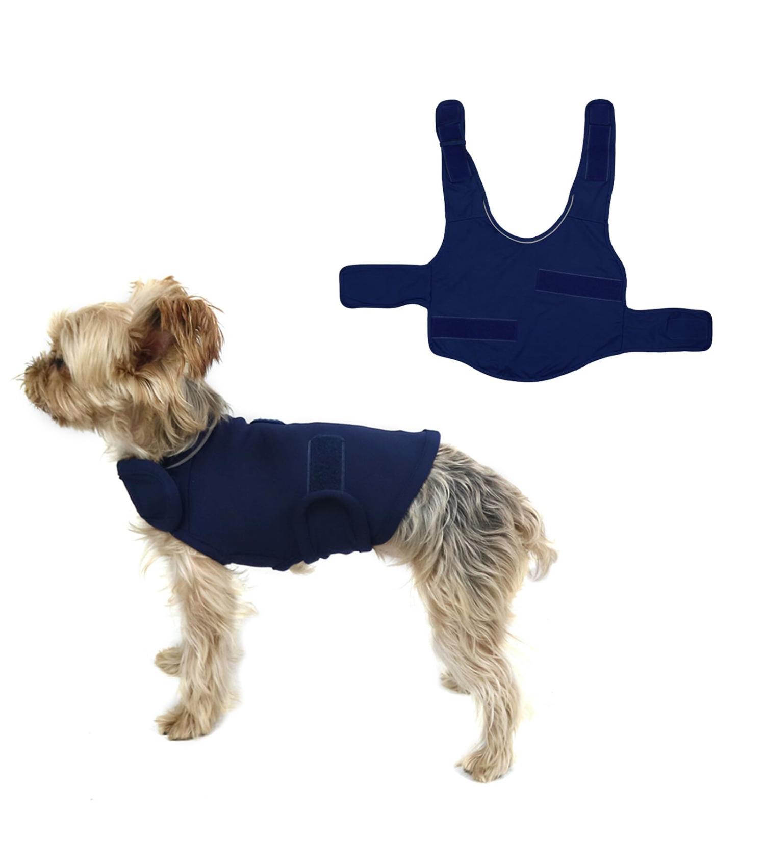 Ruiqas Anxiety Coat for Dogs - Lightweight Calming Vest & Soothing Dark Blue Jacket for Anxious Pets - International Shipping Available - Buy Online on GoSupps.com