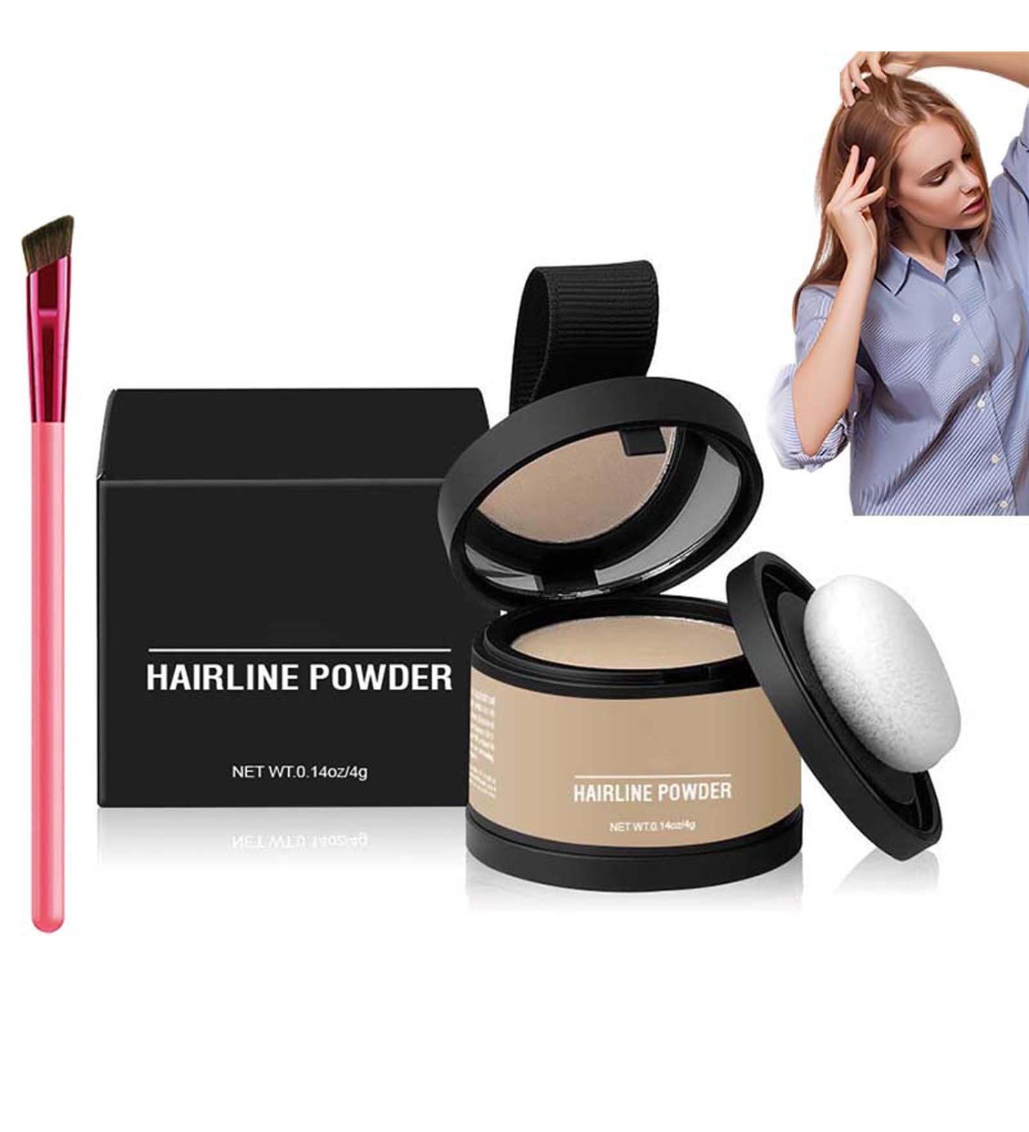14 Colors Hairline Powder with Mirror - Quick Cover Root Concealer for Men & Women | Light Blonde Hair Touch Up (4g - Buy Online on GoSupps.com