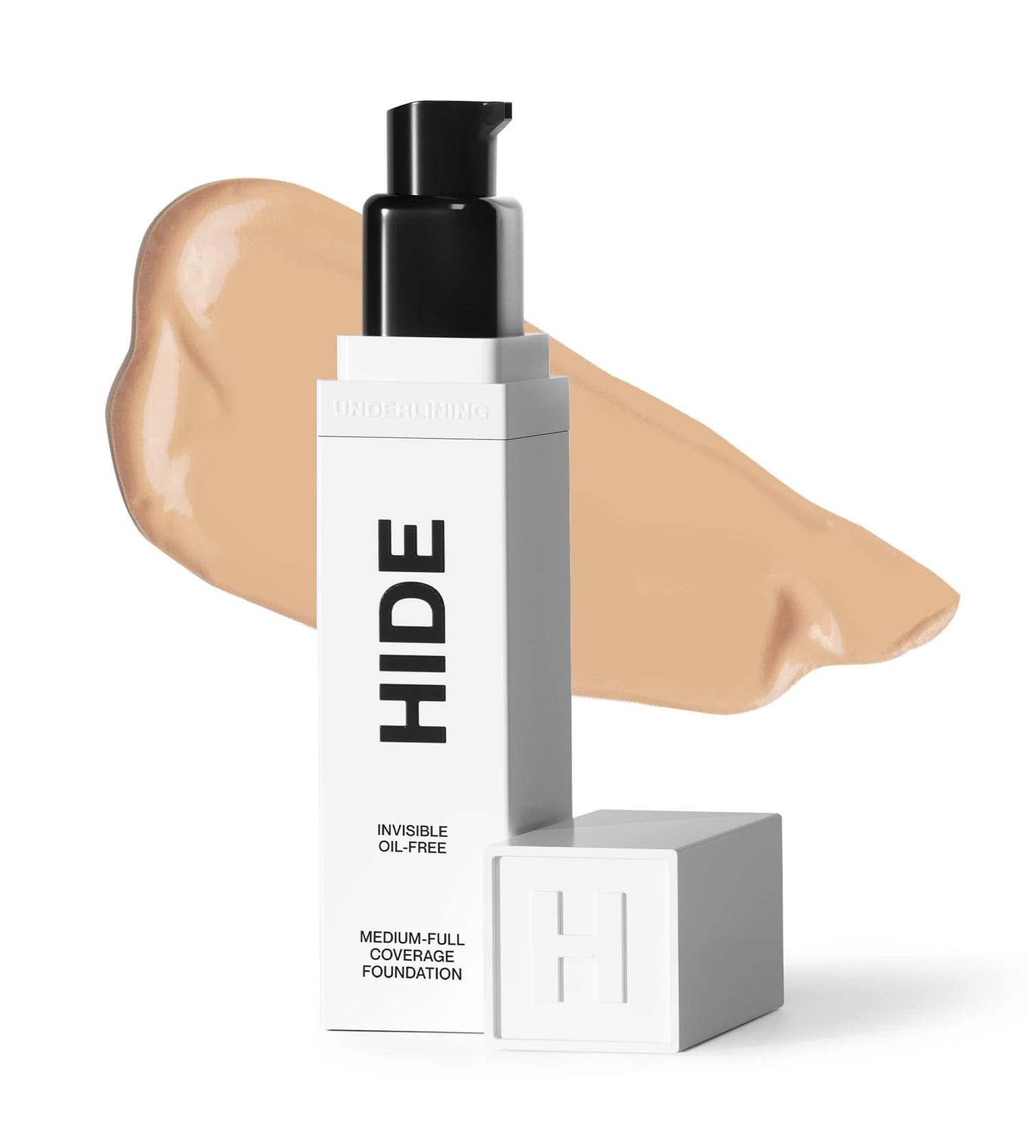 HIDE PREMIUM Liquid Foundation | Shade Finder for Perfect Match | Waterproof, Oil-Free, Medium/Full Coverage | Natural Beige 08 | 1 fl. Oz - Buy Online on GoSupps.com