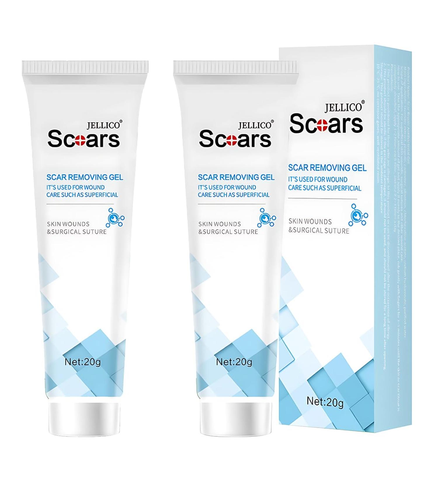 Advanced Scar Gel for Surgical Acne & Keloid Scars - Effective Scar Removal for Face & Body - 100% New - 2 Bottles - Buy Online on GoSupps.com