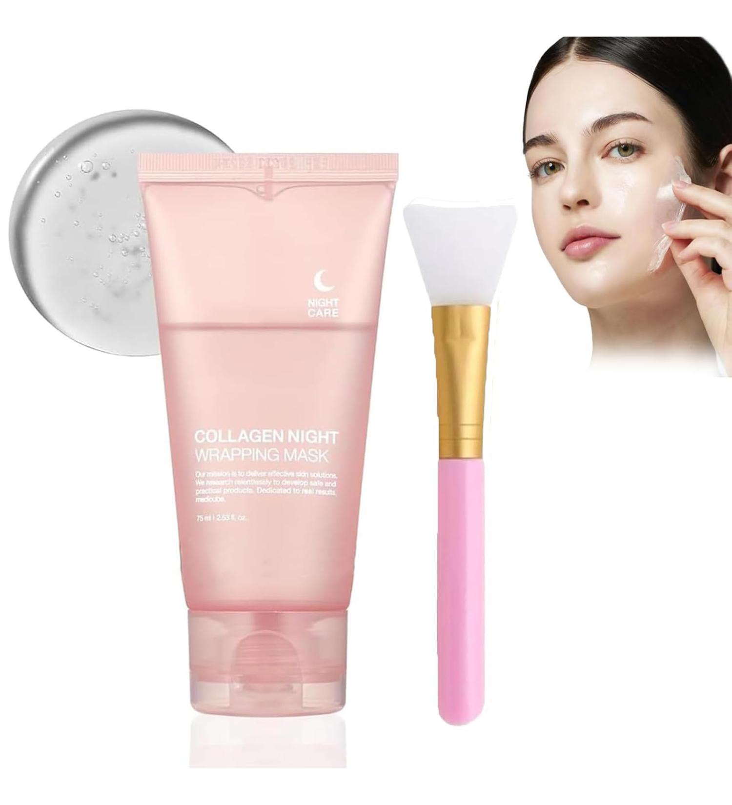 Collagen Night Wrapping Mask Collagen Overnight Wrapping Peel Off Facial Mask Collagen Wrapping Mask Bio Collagen Face Mask Overnight Collagen Peel Off Mask (1) - Buy Online on GoSupps.com