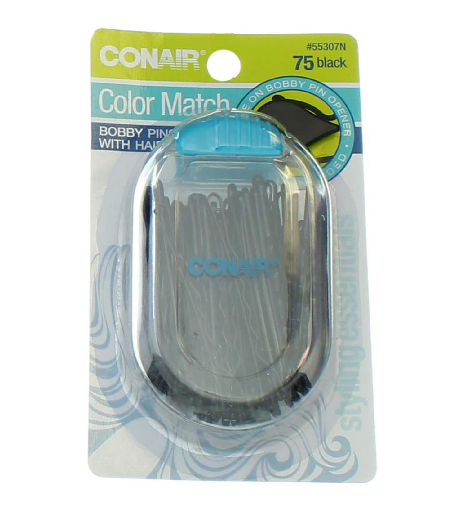 Conair Color Match Bobby Pins - Black, 75 Pieces for All Hair Types - Buy Online on GoSupps.com