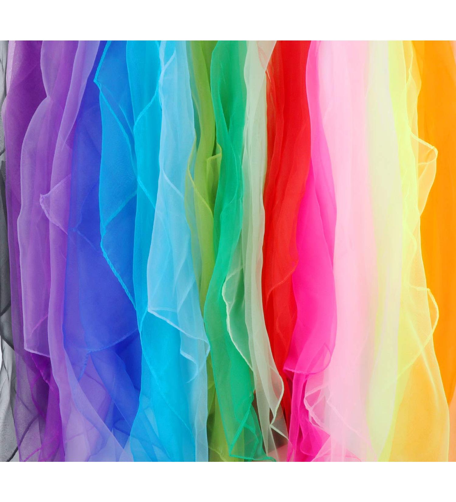 Verfine 16-Piece Colorful Jonglier Towels Set - Versatile 60x60 cm Kindergarten Dance & Gymnastics Accessories - Buy Online on GoSupps.com