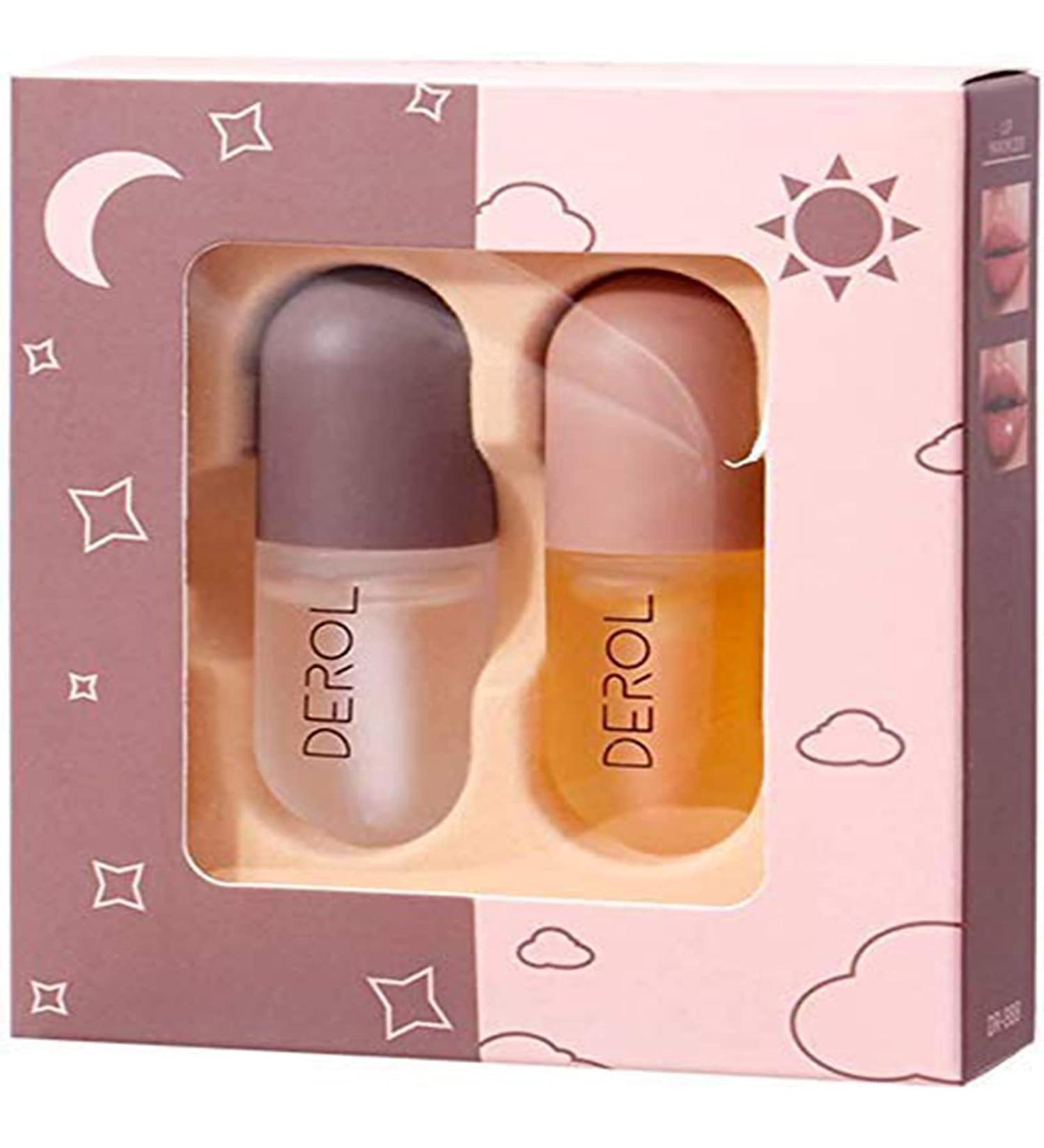 MyShell 2PC Lip Plumper Set | Natural Lip Gloss & Enhancer for Fuller Lips | Day & Night Care Serum - Buy Online on GoSupps.com