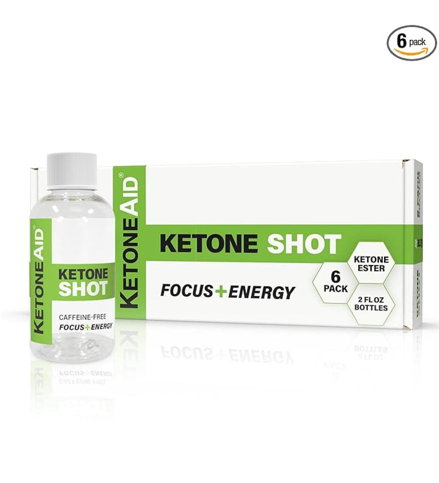 KetoneAid Ketone Shot | Ketone Ester Energy | No Sugar  No Caffeine | 2 Serv. Per Bottle (6 Count) - Buy Online on GoSupps.com