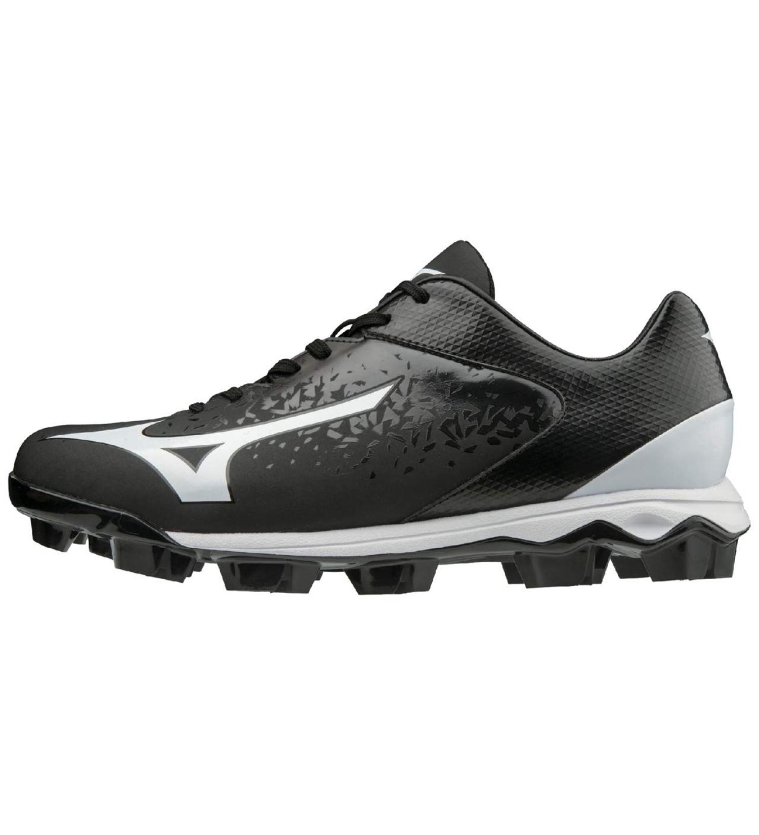 Mizuno Select Nine TPU Low Molded Baseball Cleat Unisex Cleat 7.5 Black White