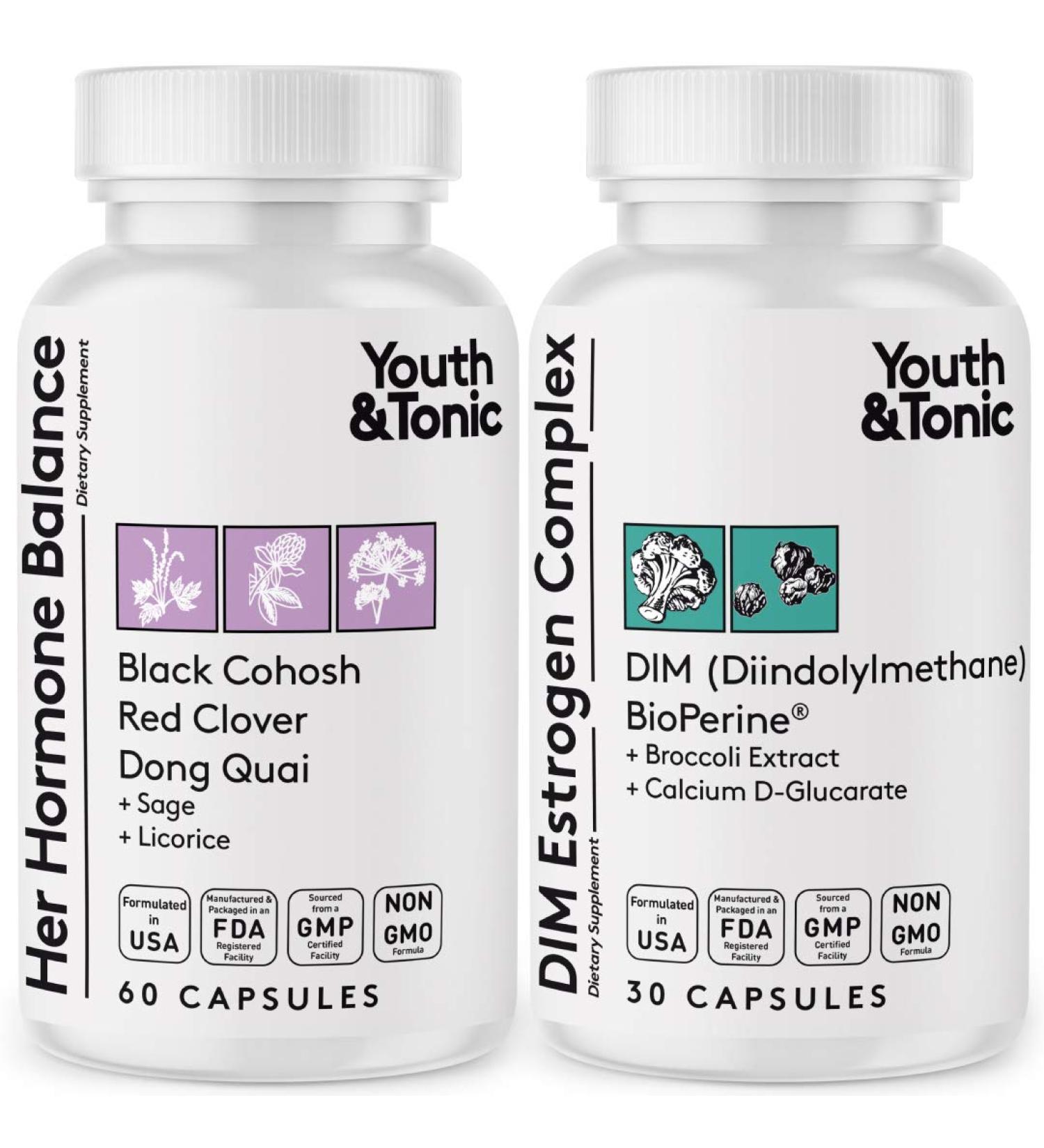 Women's Hormone Balance Supplements | Menopause & PMS Relief | Black Cohosh, Red Clover, Dong Quai | Estrogen Support Pills - Buy Online on GoSupps.com