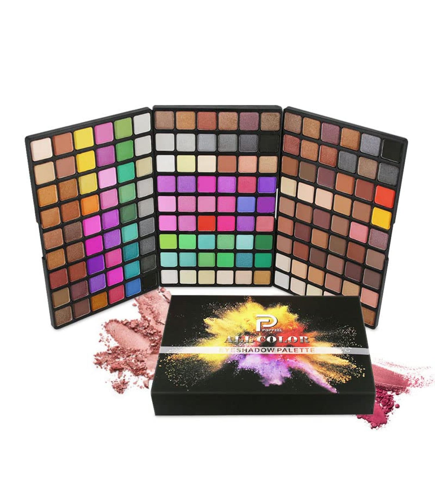 BONNIE CHOICE 162 Colors Professional Eyeshadow Palette with Brushes - Highly Pigmented Matte Shimmer Nudes Makeup Kit - Buy Online on GoSupps.com