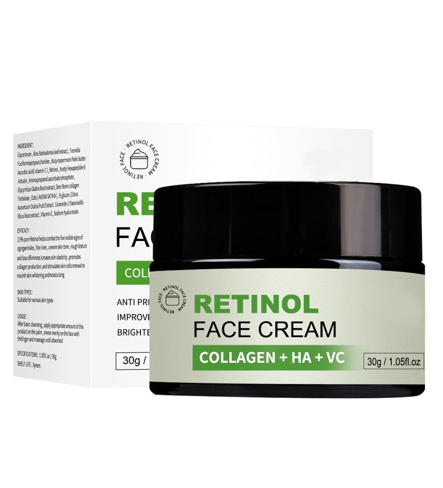 Retinol Face Cream Collagen Boost Face Moisturiser Firming Night Cream for Repair Anti Aging Face Cream for Women Deep Hydrating & Anti Wrinkle & Lift Sagging Skin Retinoid Cream-Smooth Fine LInes - Buy Online on GoSupps.com